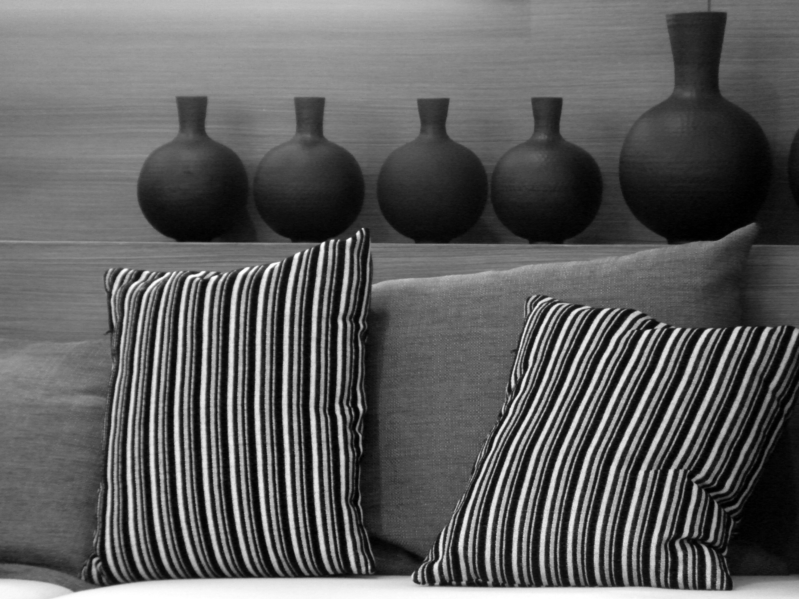 Black and White Interior, Armchair, Modern, Vases, Vase, HQ Photo
