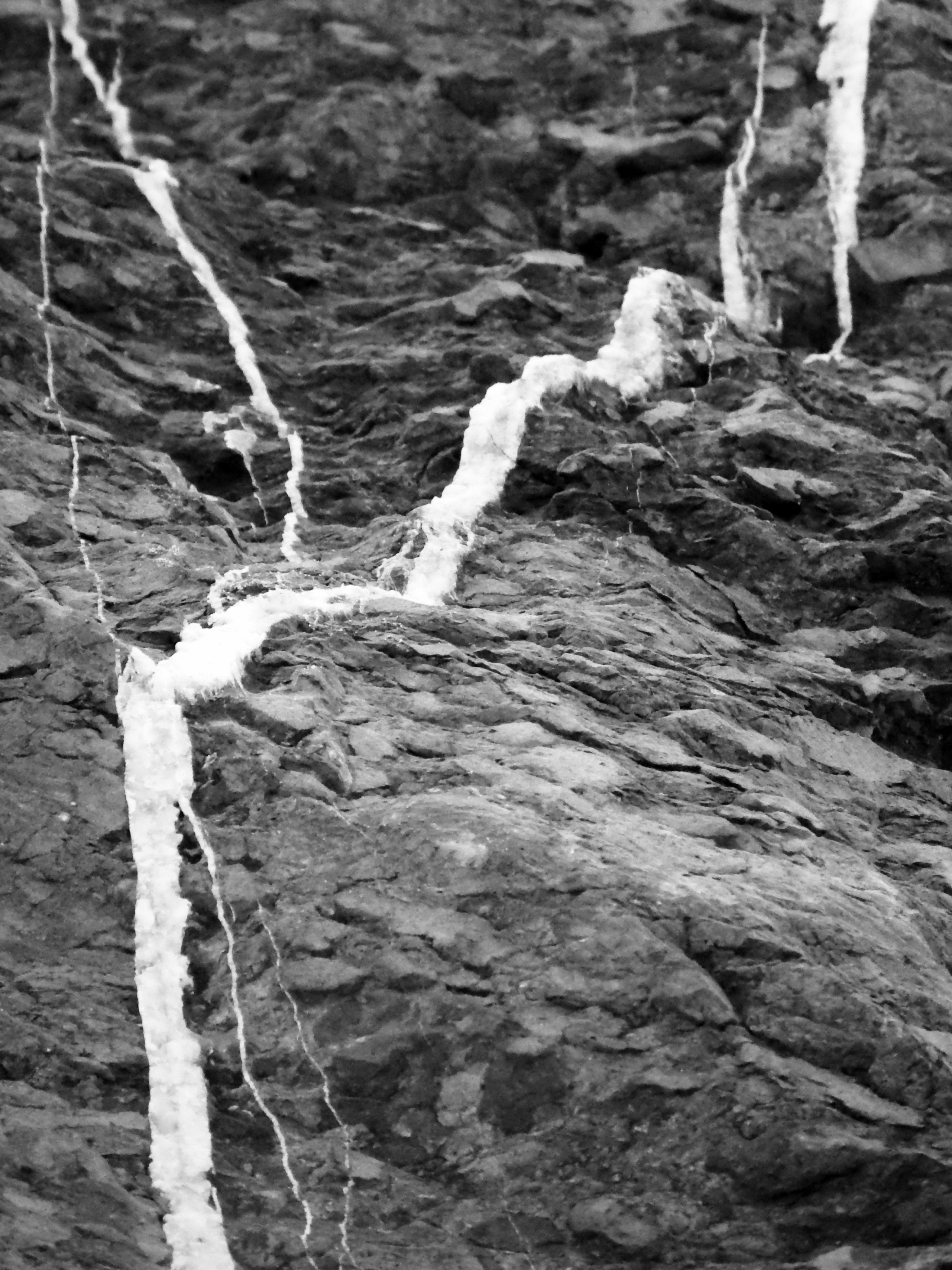 Black and White Rock Texture, And, Lines, Veins, Texture, HQ Photo
