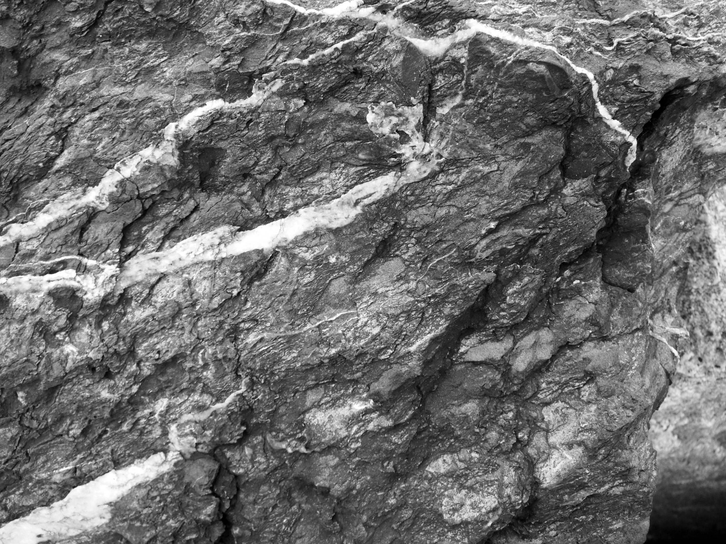 Black and white rock texture photo