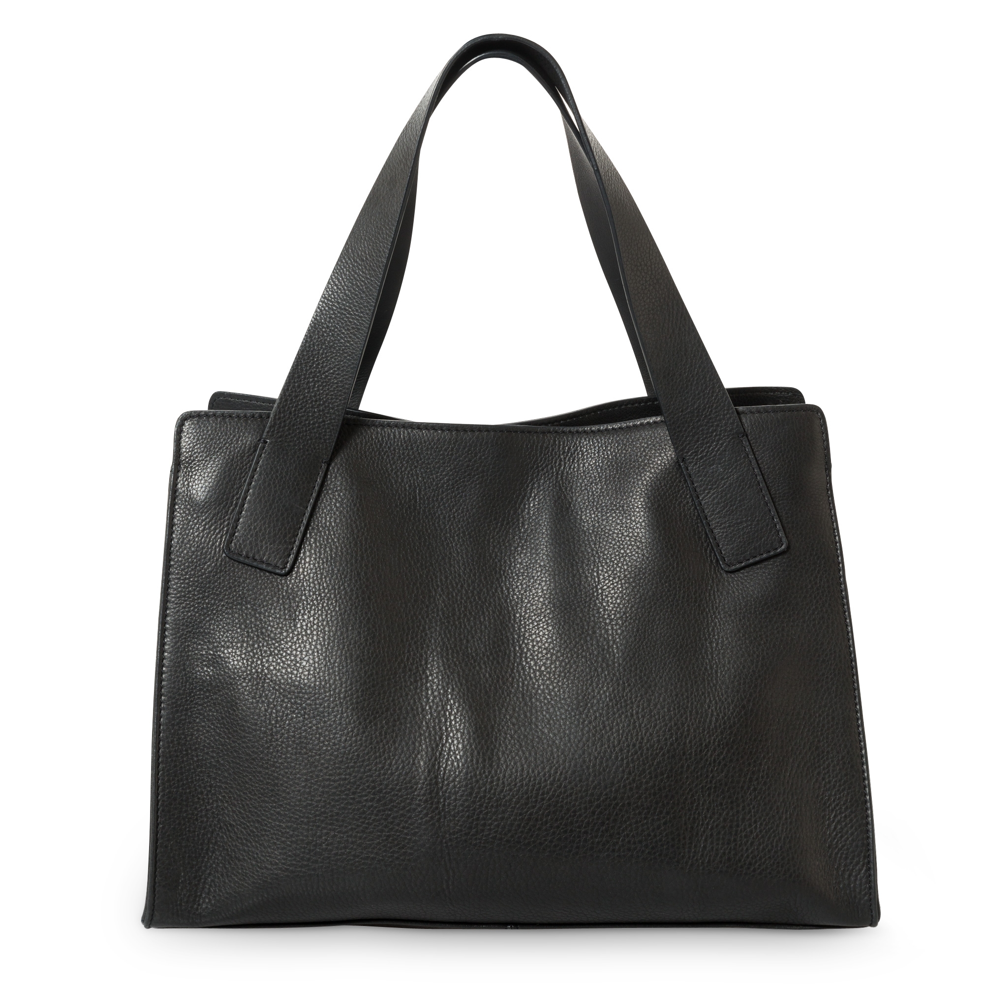 Black Esme Medium Leather Tote Bag | Oliver Bonas