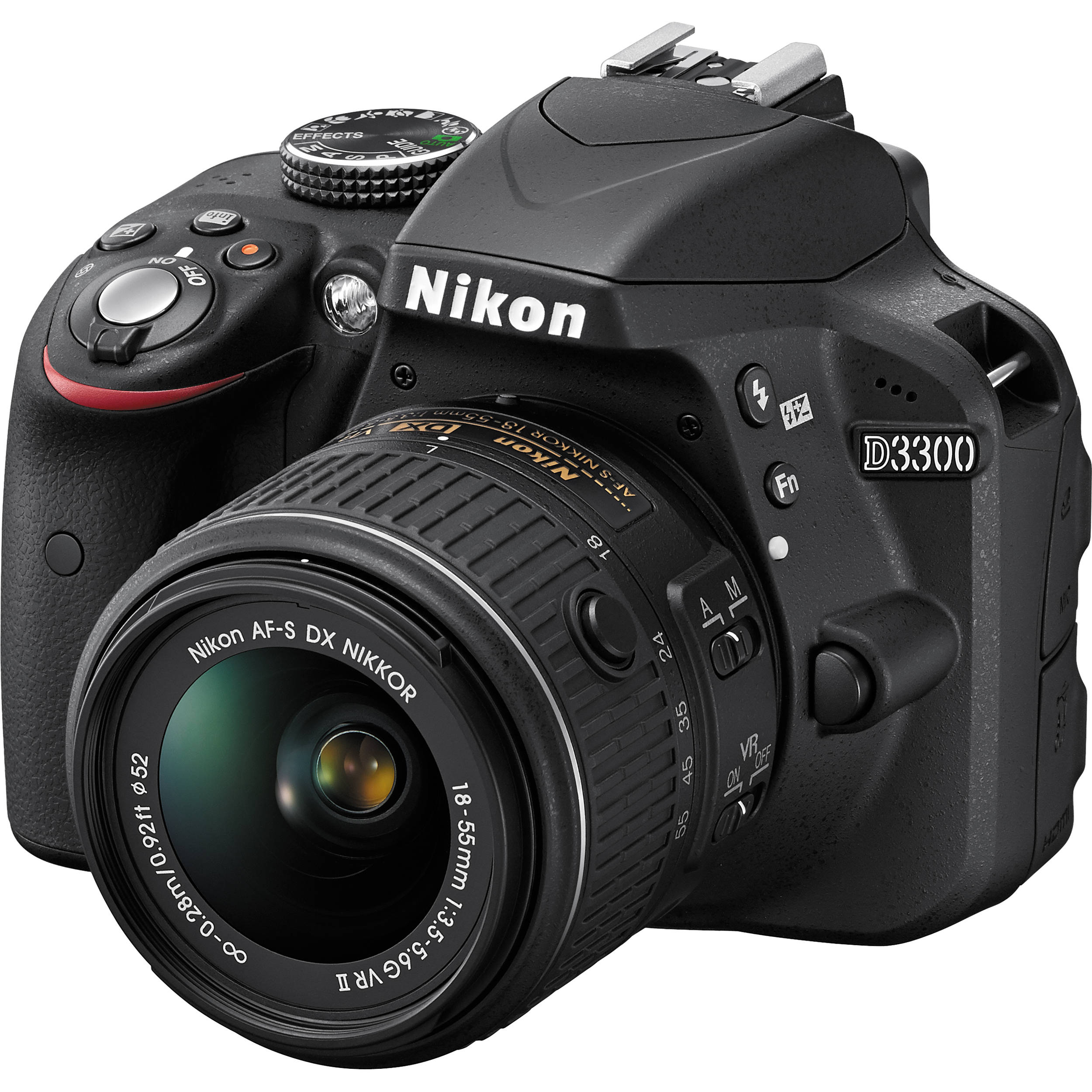 Used Nikon D3300 DSLR Camera with 18-55mm Lens (Black) 1532 B&H