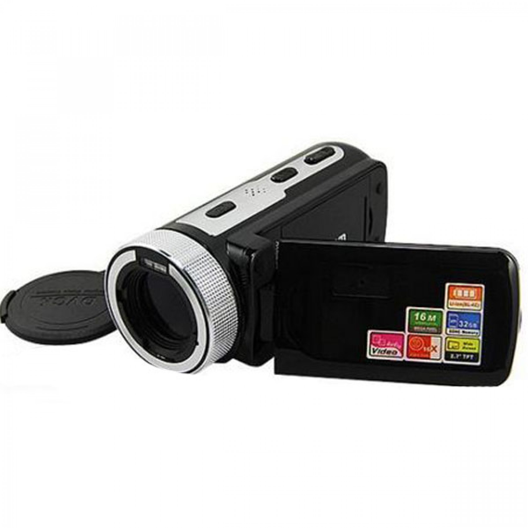 16MP HD Digital Video Camera Recorder - Black