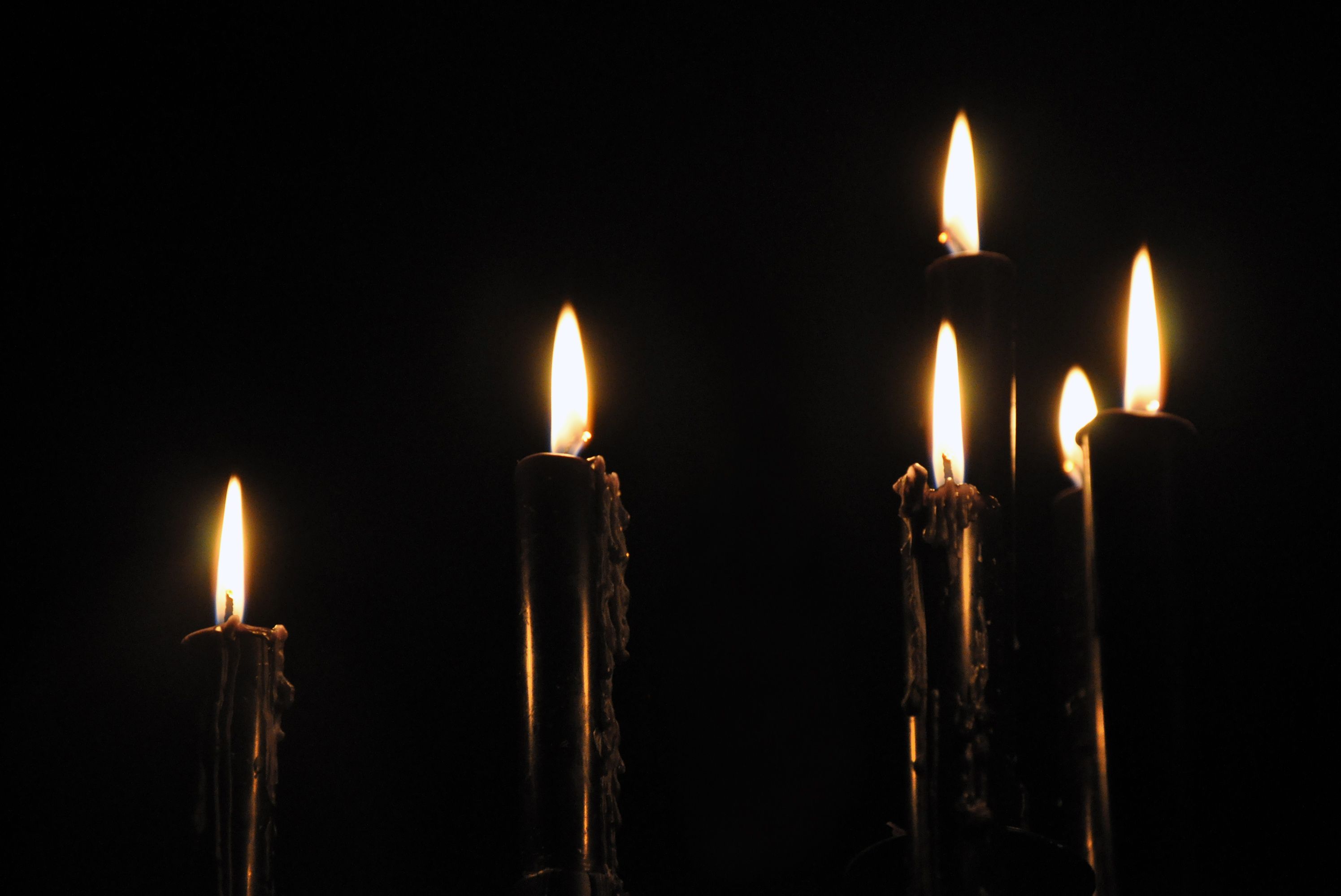 Black candles, very elegant and perfect for a Halloween Black & Gold ...