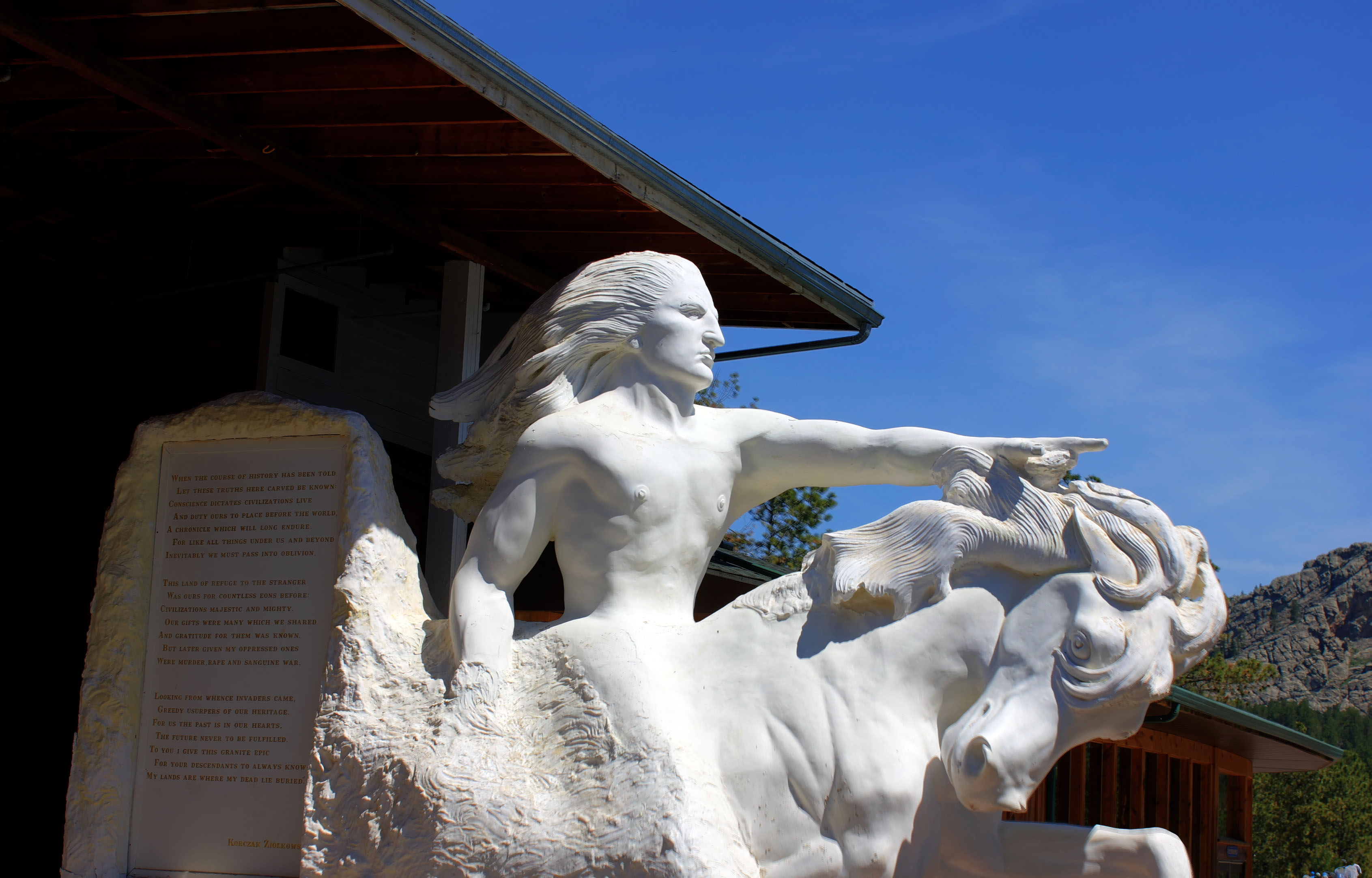 Closer view of crazyhorse statue in the Black Hills, South Dakota ...