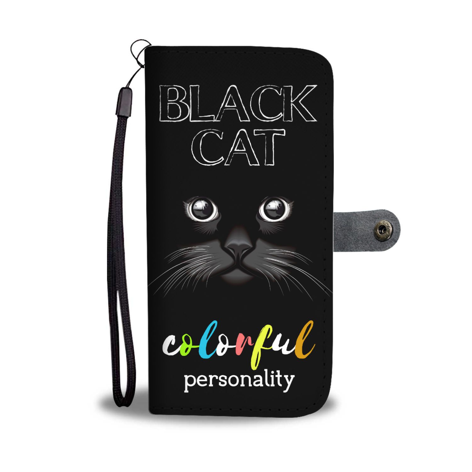Black Cat Wallet Phone Case - Kicks Madness