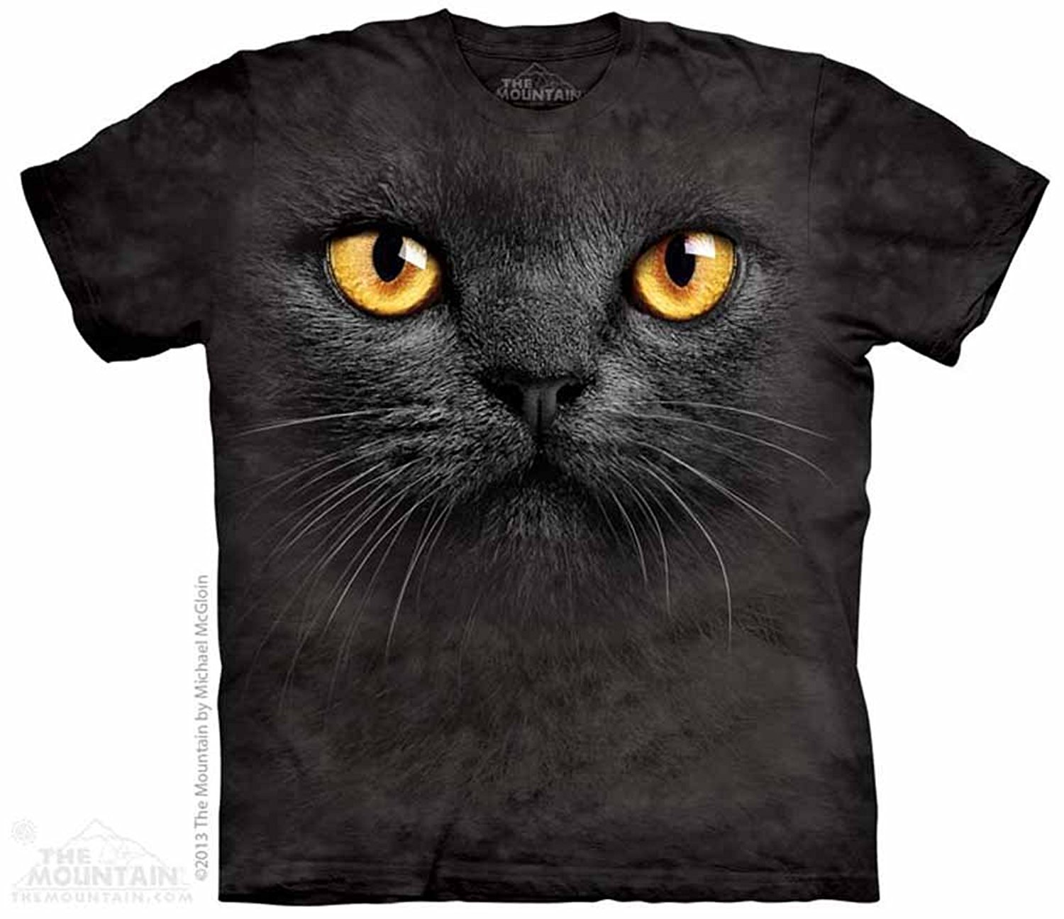 Amazon.com: The Mountain Black Cat Face Adult T-shirt: Clothing