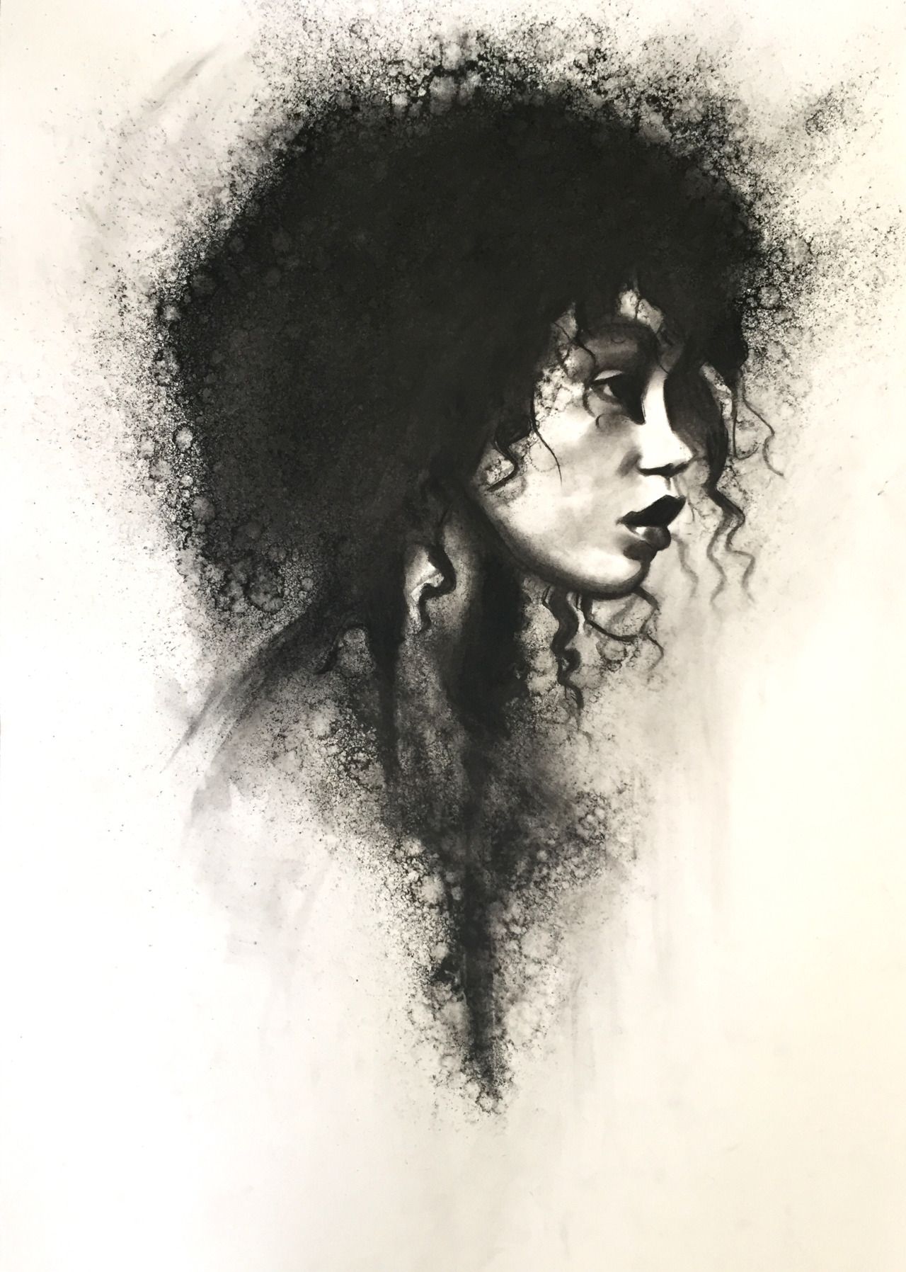 Black Women Art! – stoekenbroek: Torn, Charcoal drawing on paper ...