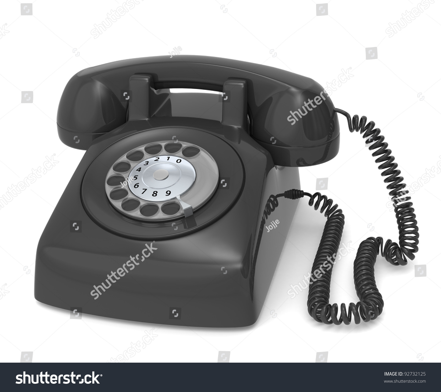 Telephone Retro Classic Telephone Black Plastic Stock Illustration ...