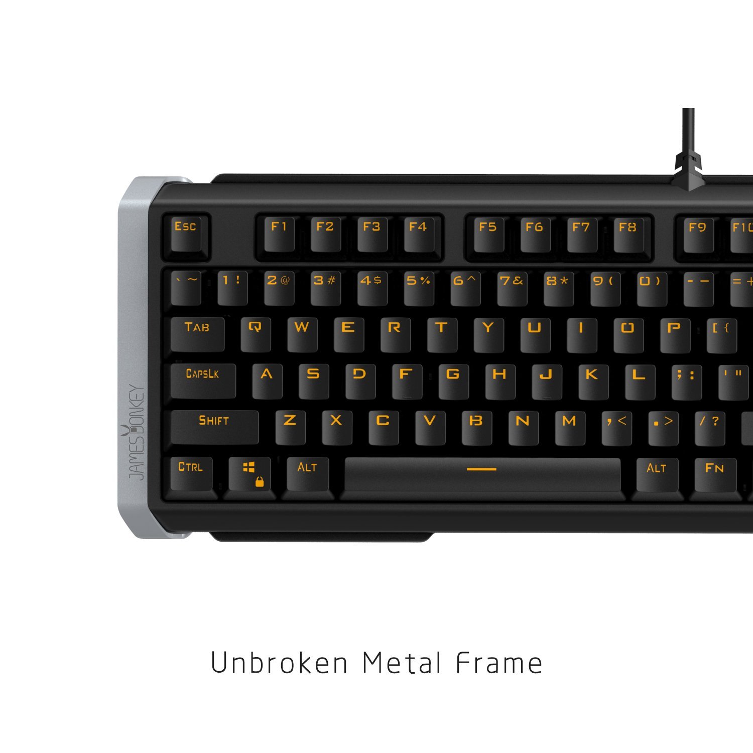 Amazon.com: James Donkey Mechanical Gaming Keyboard,Yellow LED ...