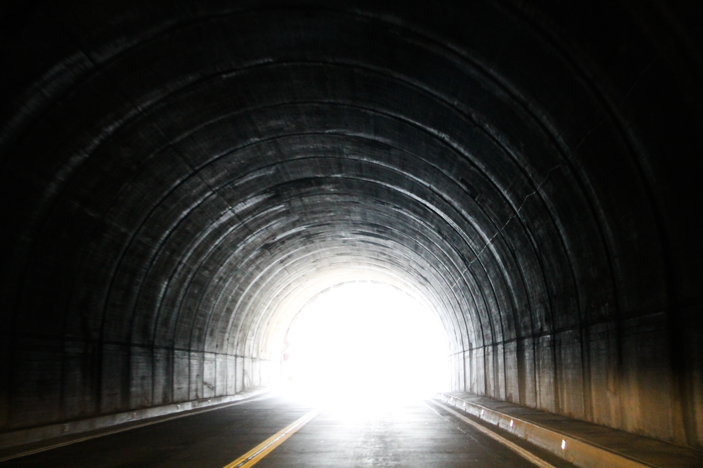 Free Stock Photo of Bright Light at End of Dark Tunnel