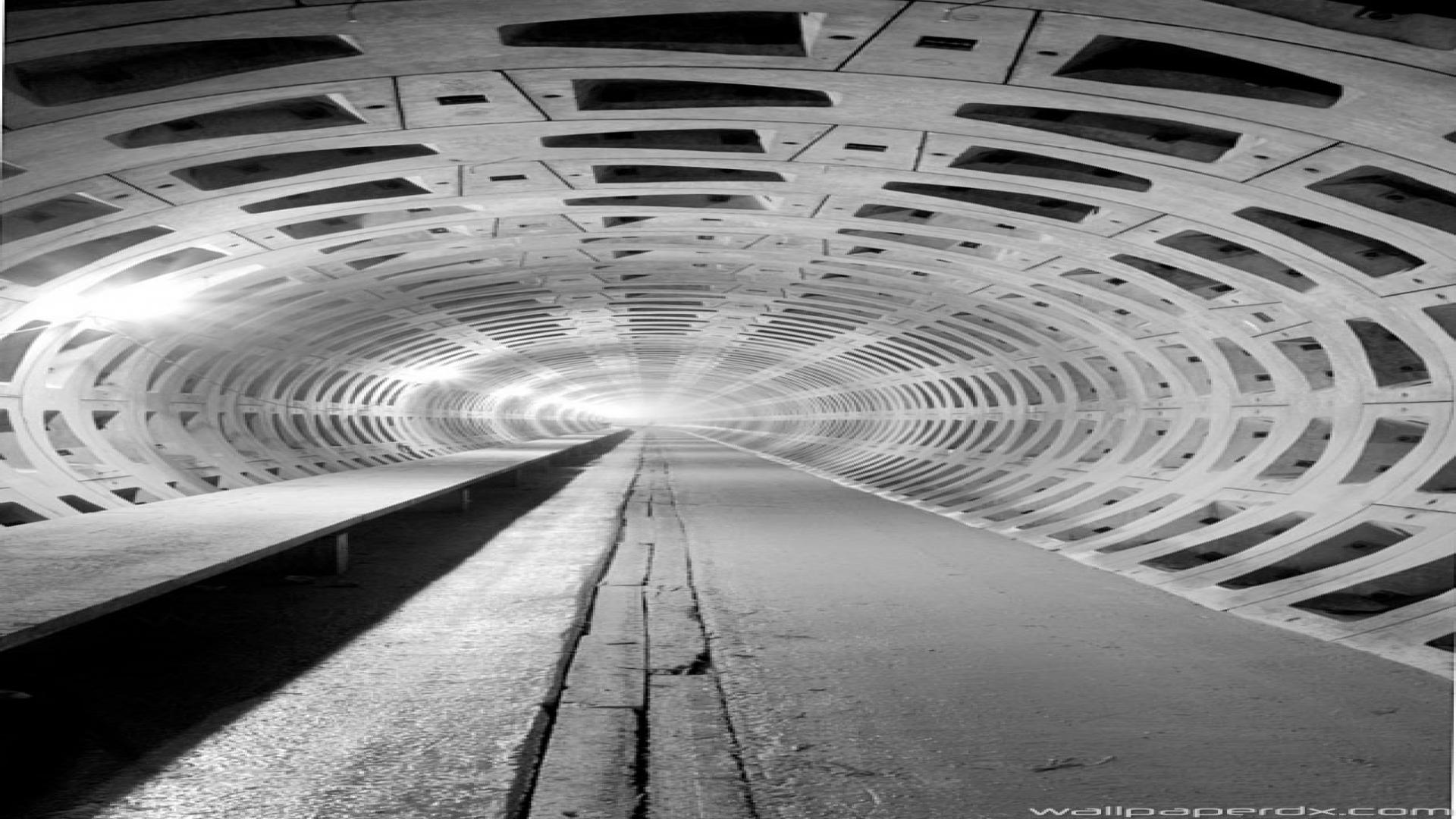 black and white concrete tunnel full hd iphone iphone6 6s wallpaper ...