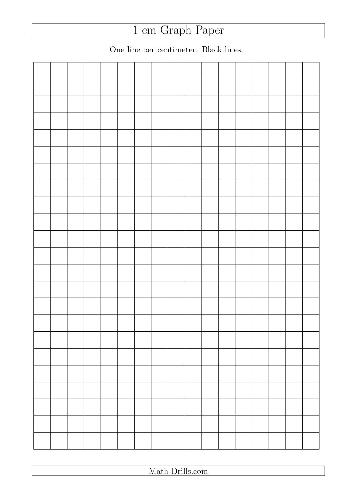 1 cm Graph Paper with Black Lines (A4 Size) (A) Math Worksheet ...