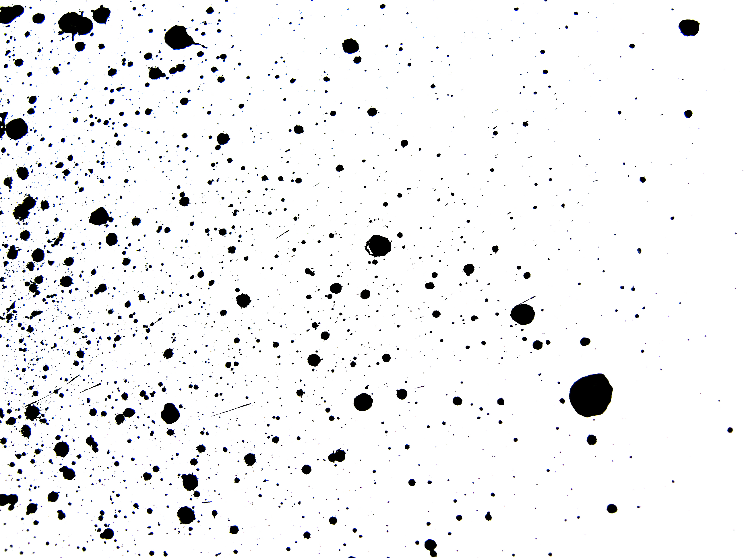 Black ink splatters