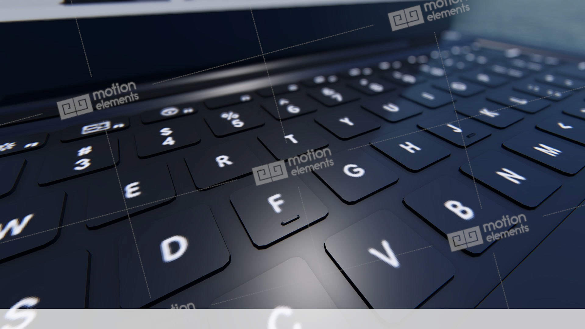 Move Black Laptop Keyboard Stock video footage | 11779815