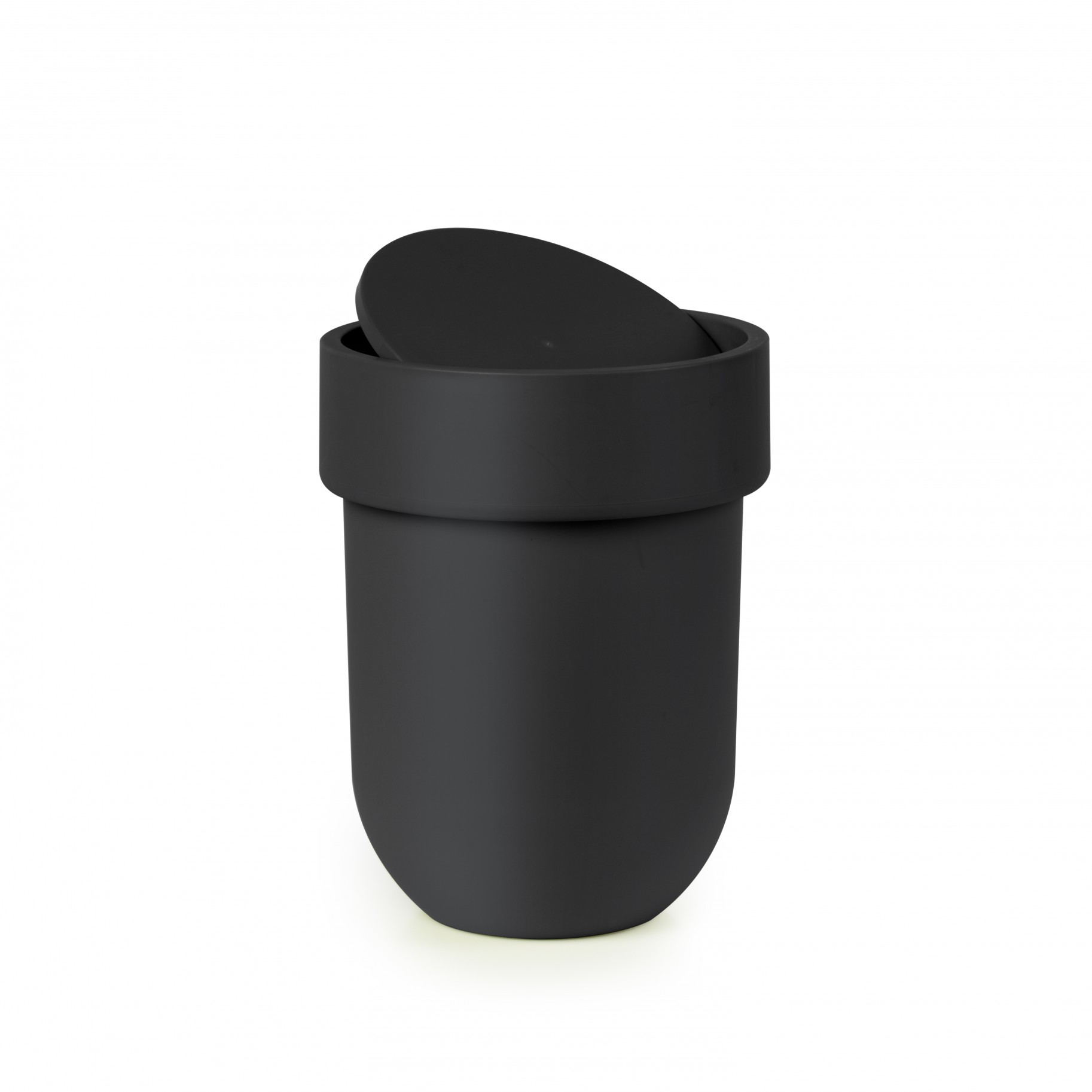 TOUCH WASTE CAN WITH LID Black | Umbra