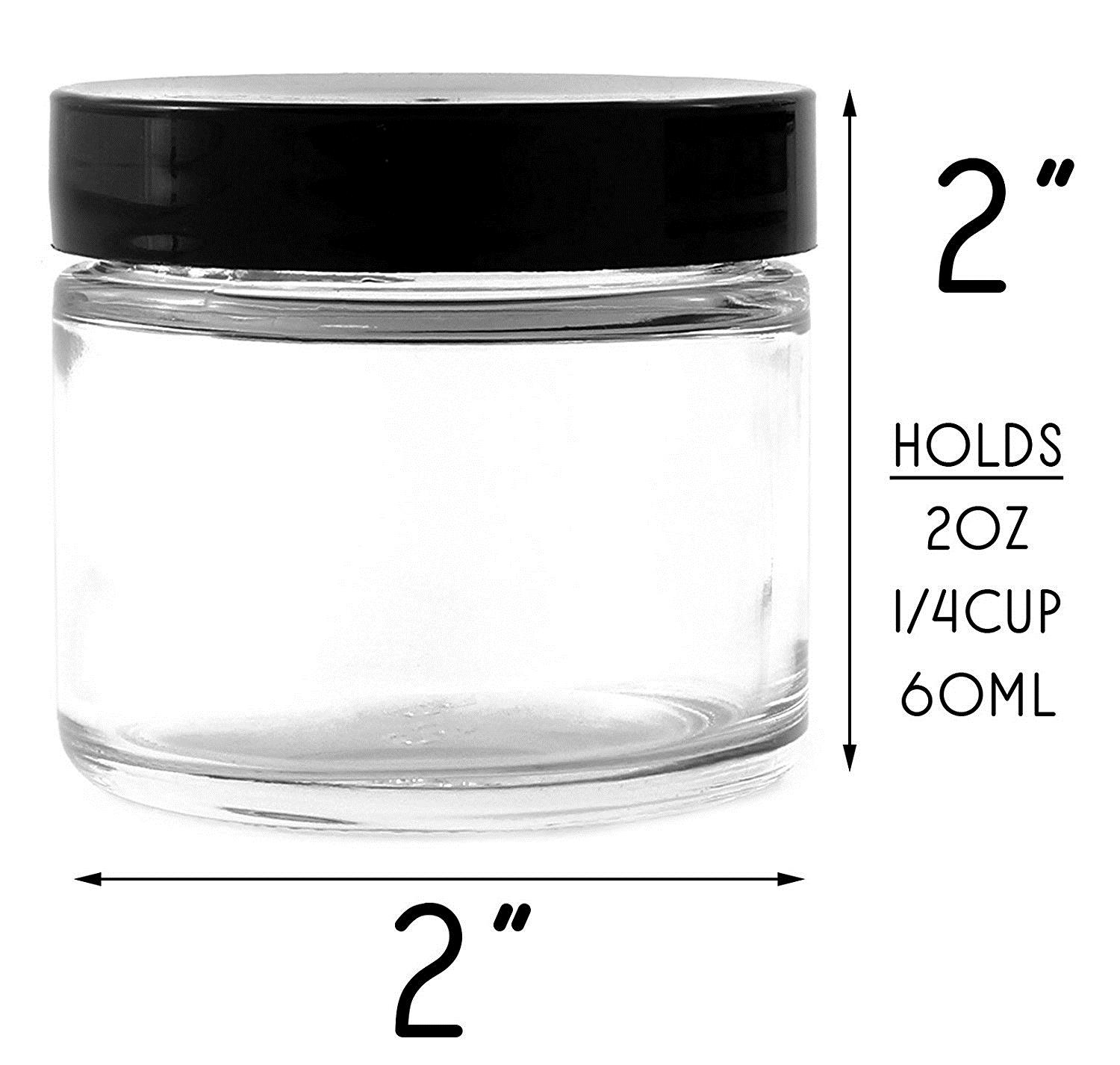 Pack of 12 Straight Sided Clear Glass Jars Airtight Glass Jar with ...