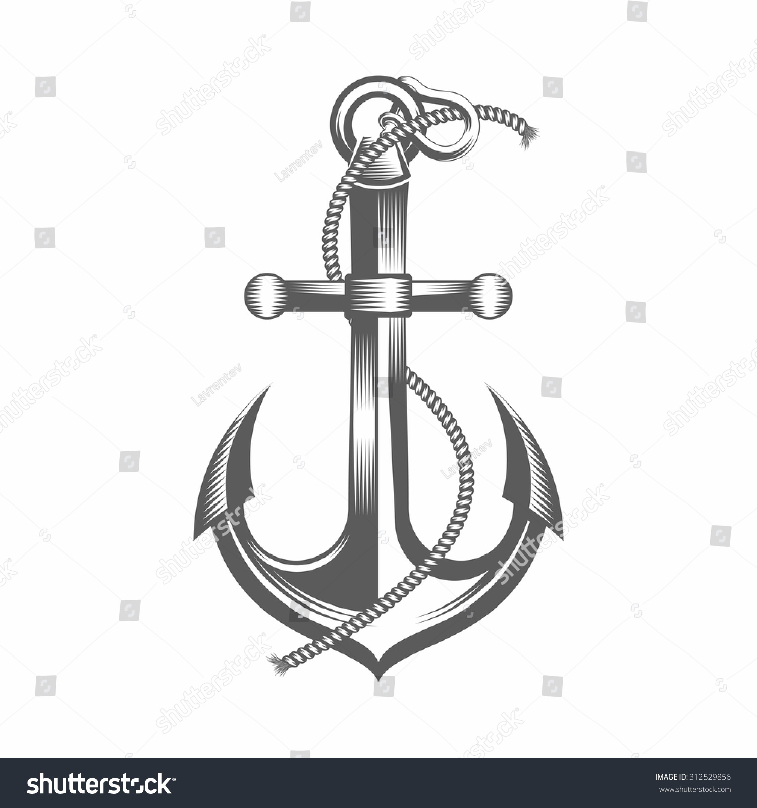 Royalty-free Vector illustration of a anchor in the… #312529856 ...