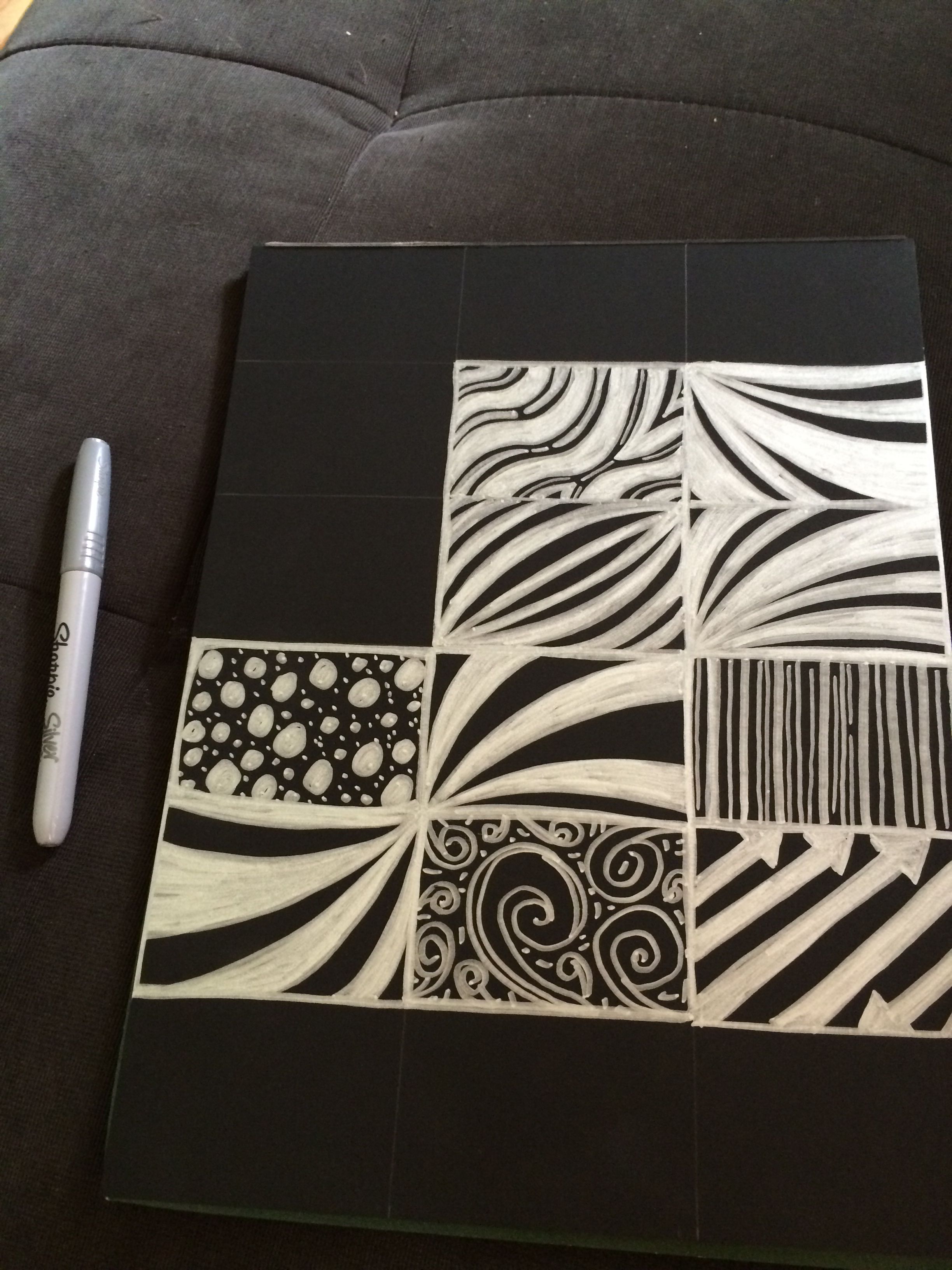 Silver sharpie on black paper | My Doodles | Pinterest | Black paper ...