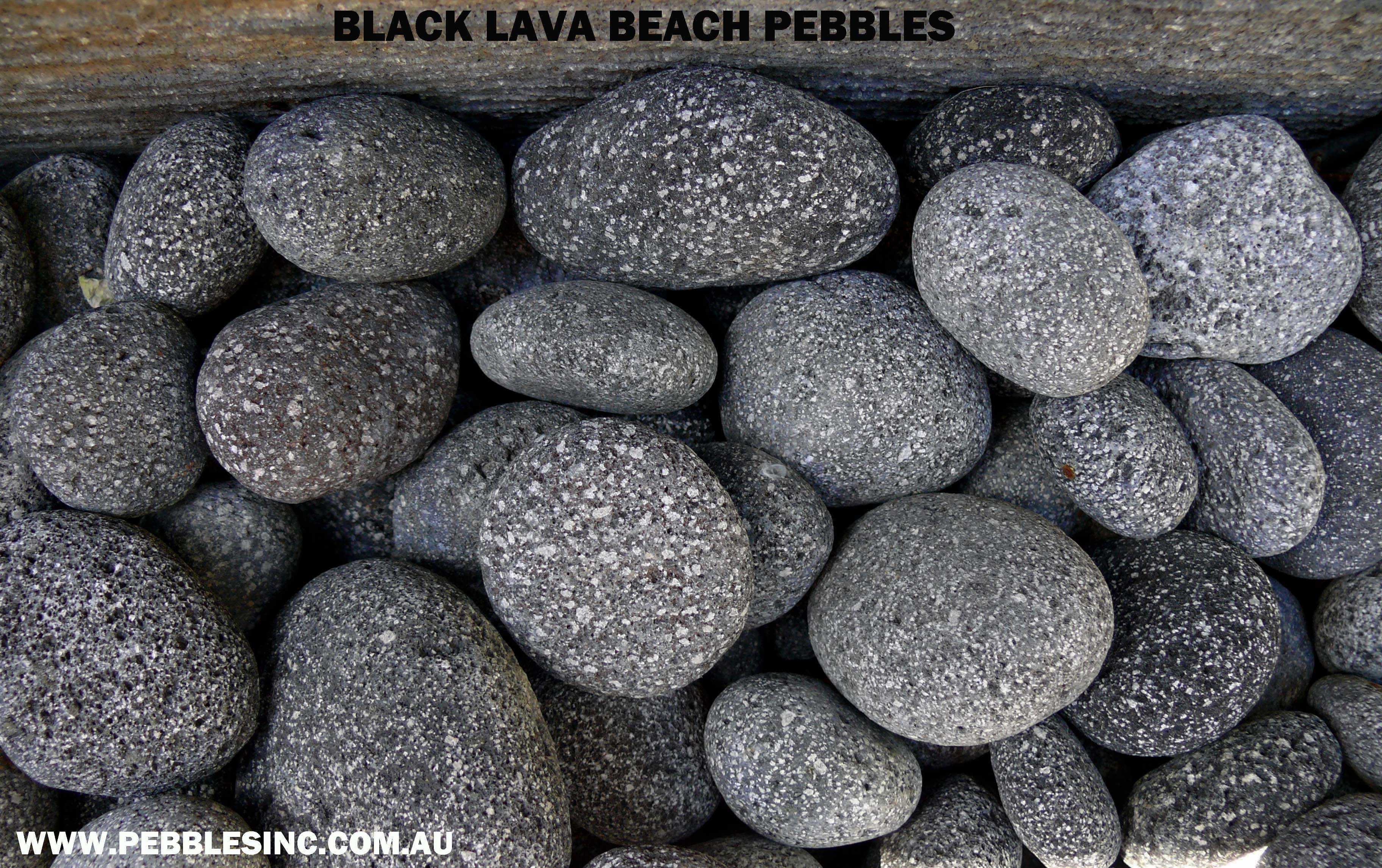 Ivory Beach Pebbles | Black Lava Pebbles | Pebbles Inc