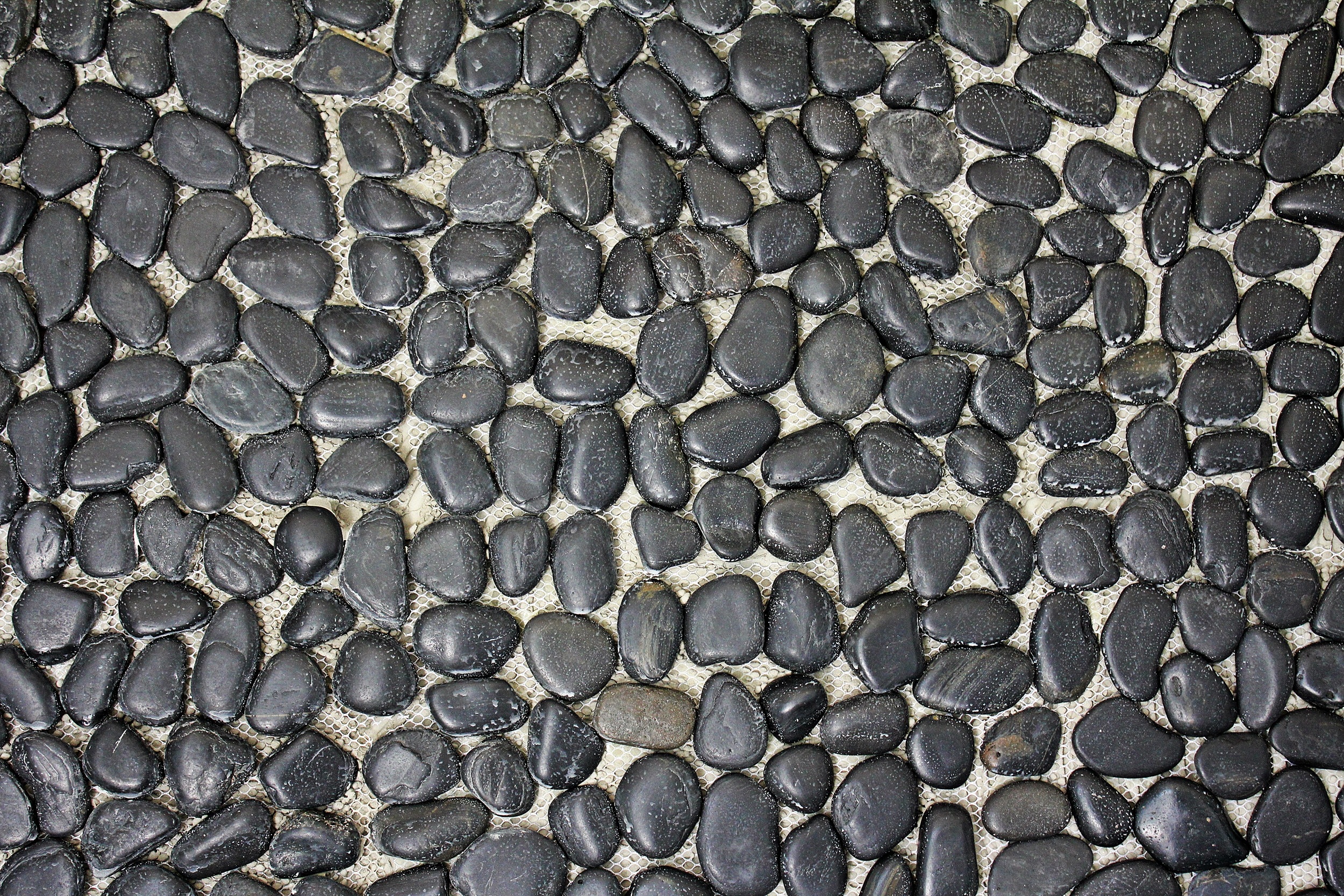 Black pebbles photo