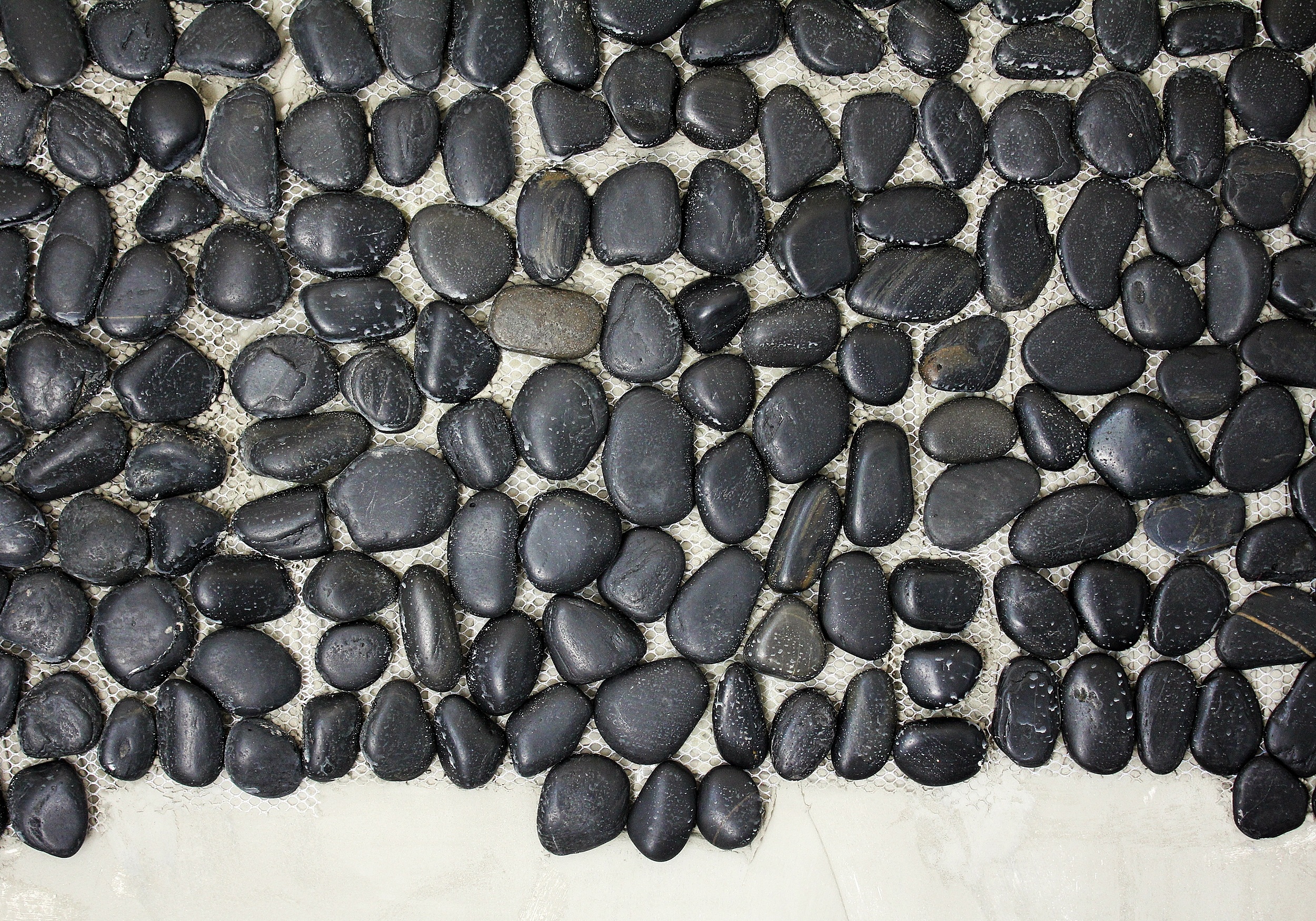 Black pebbles photo