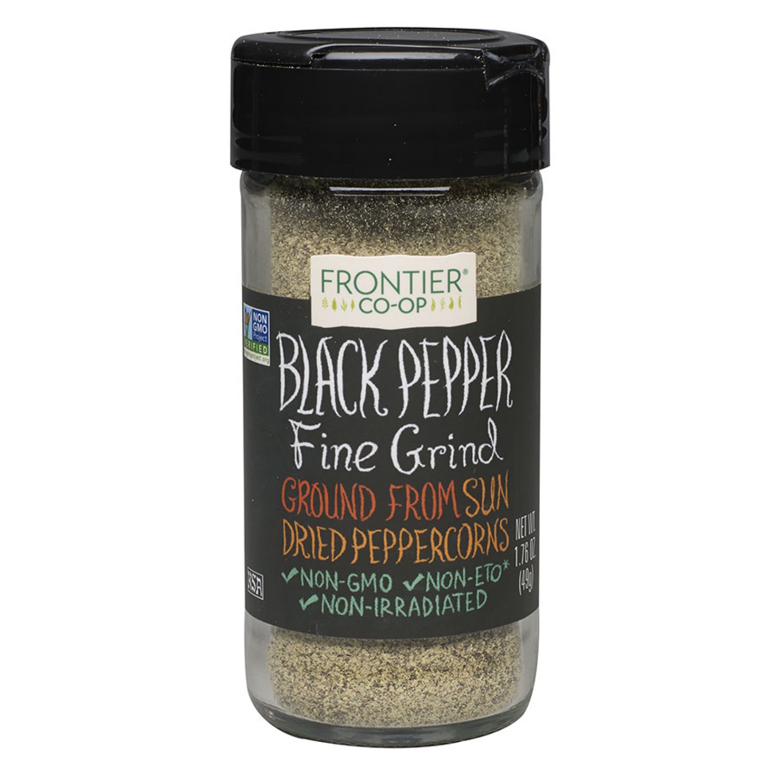Frontier Fine Grind Black Pepper 1.76 oz. - Frontier Co-op