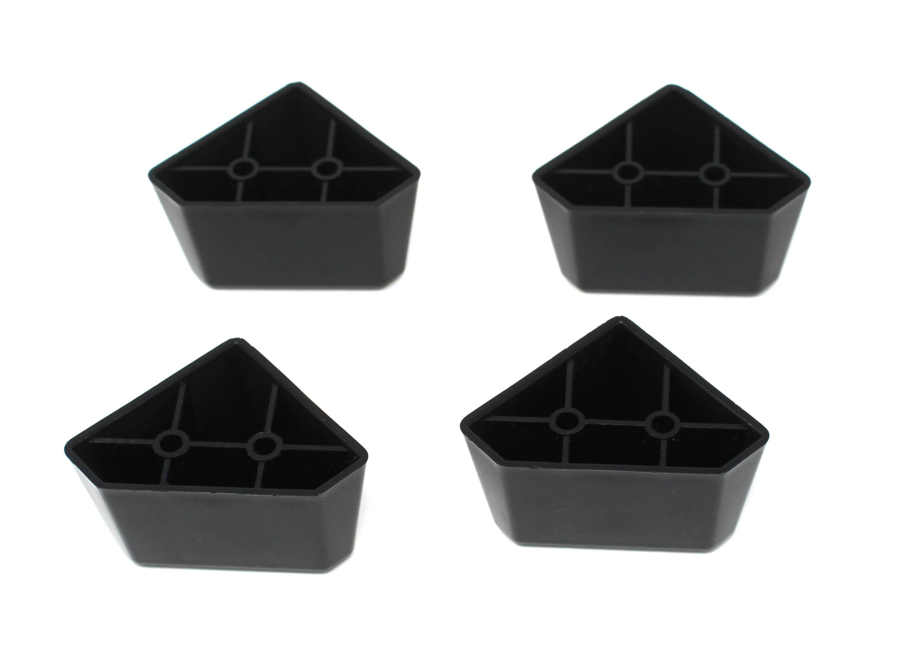 4 Pack Of BLACK Plastic Furniture Triangle Corner Legs - Sofa Couch ...