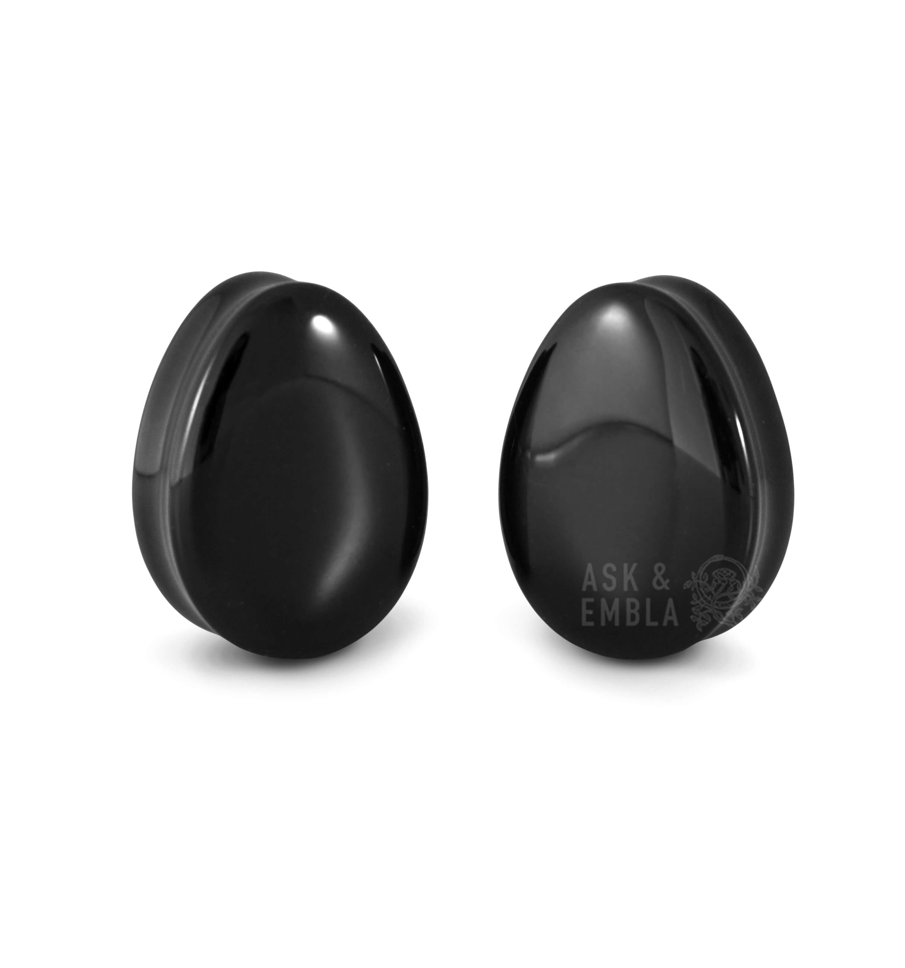 Black Onyx Agate Teardrop Plugs – Ask and Embla Store