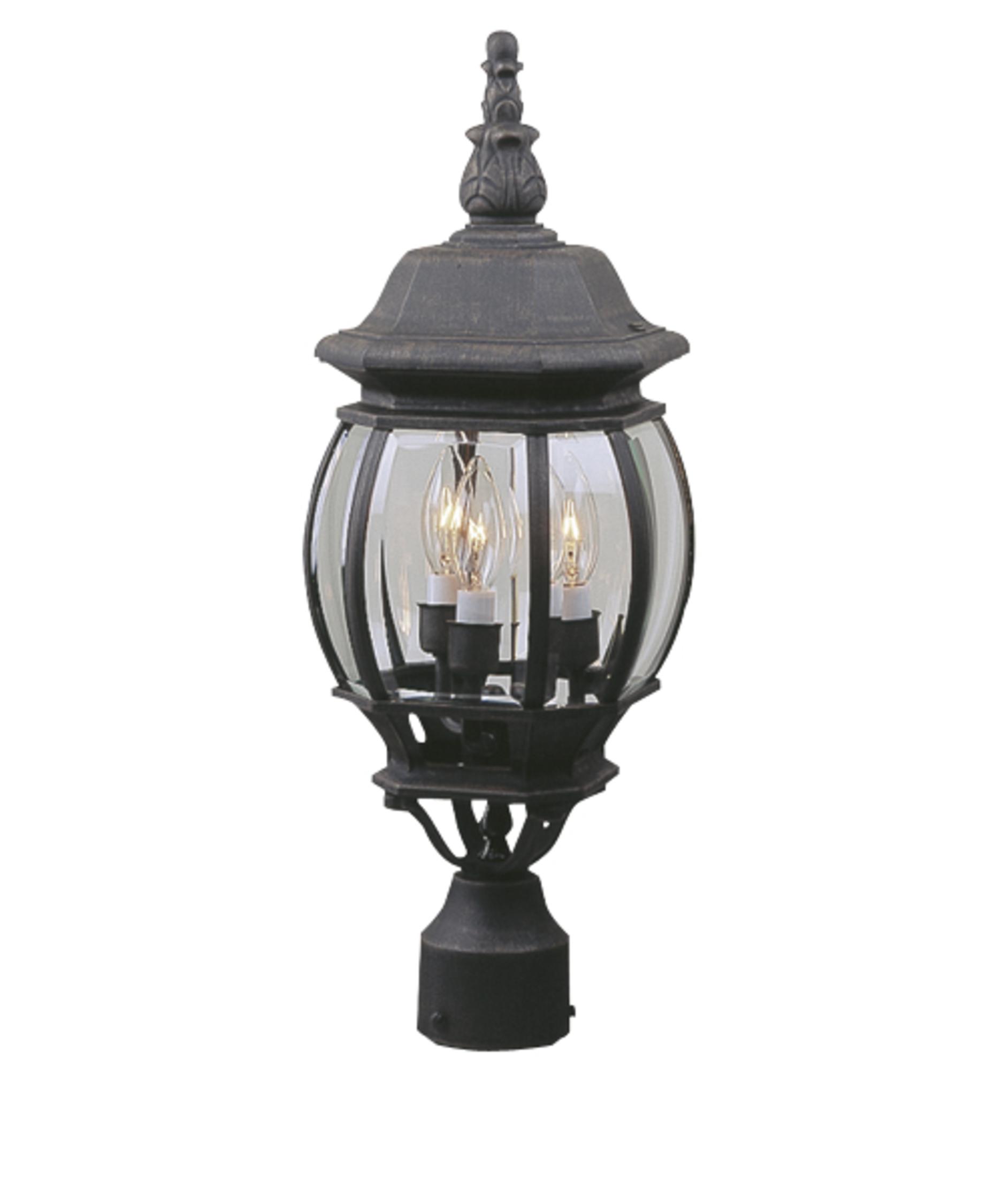 Craftmade Z335 French Style 8 Inch Wide 3 Light Outdoor Post Lamp ...