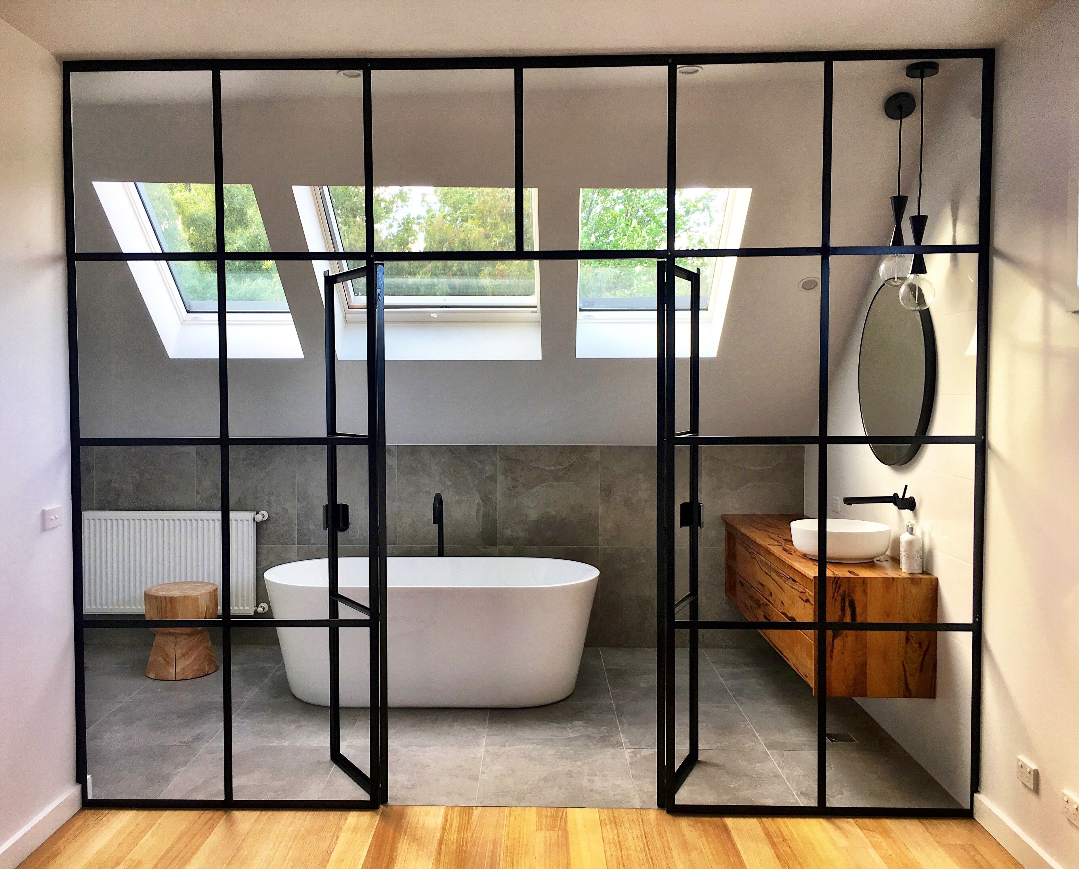 Black steel frame windows #perfect #bathroom #blacksteelwindows ...