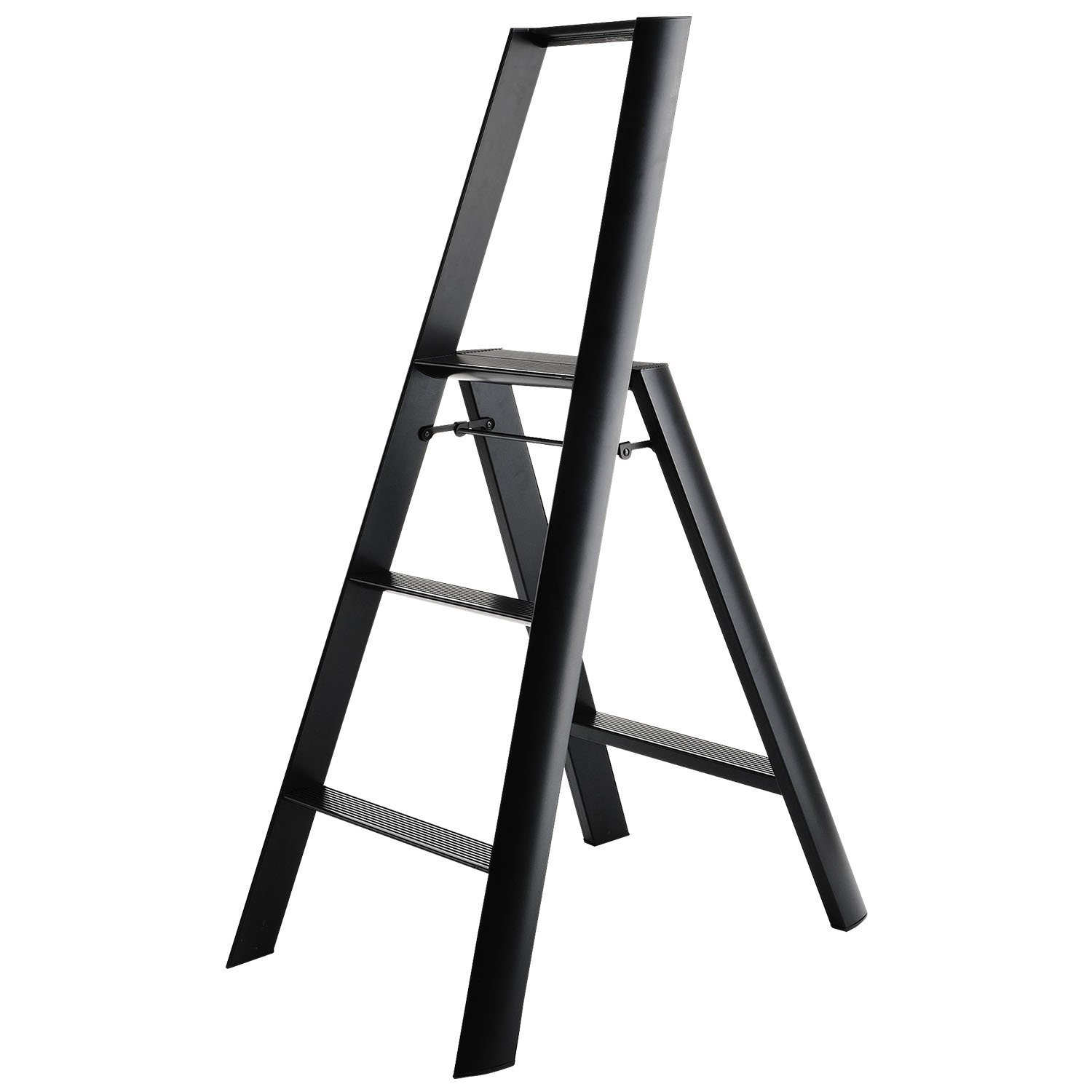Amazon.com: Lucano step stool Slim Design 3 step Black Folding ...