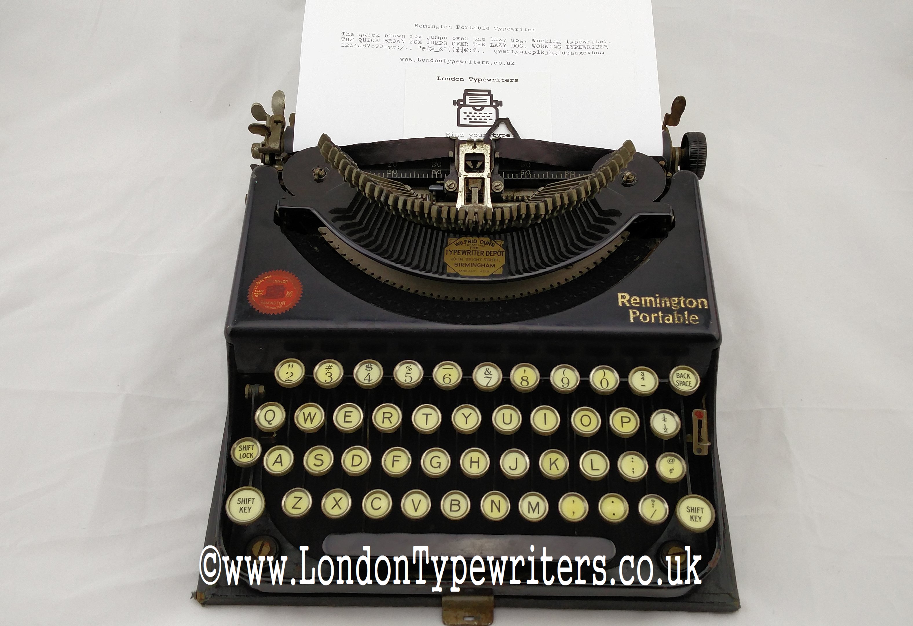 1930's Working Remington Portable Vintage Manual Typewriter - Black ...