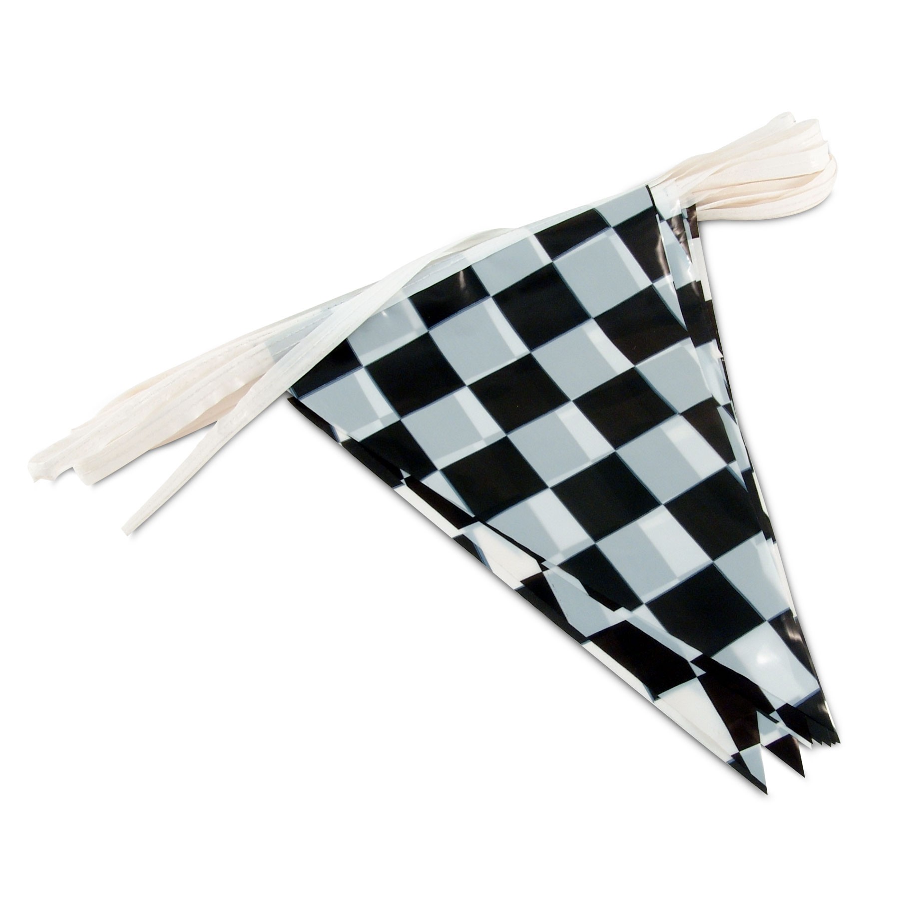 Checkered Poly String Pennant Flags