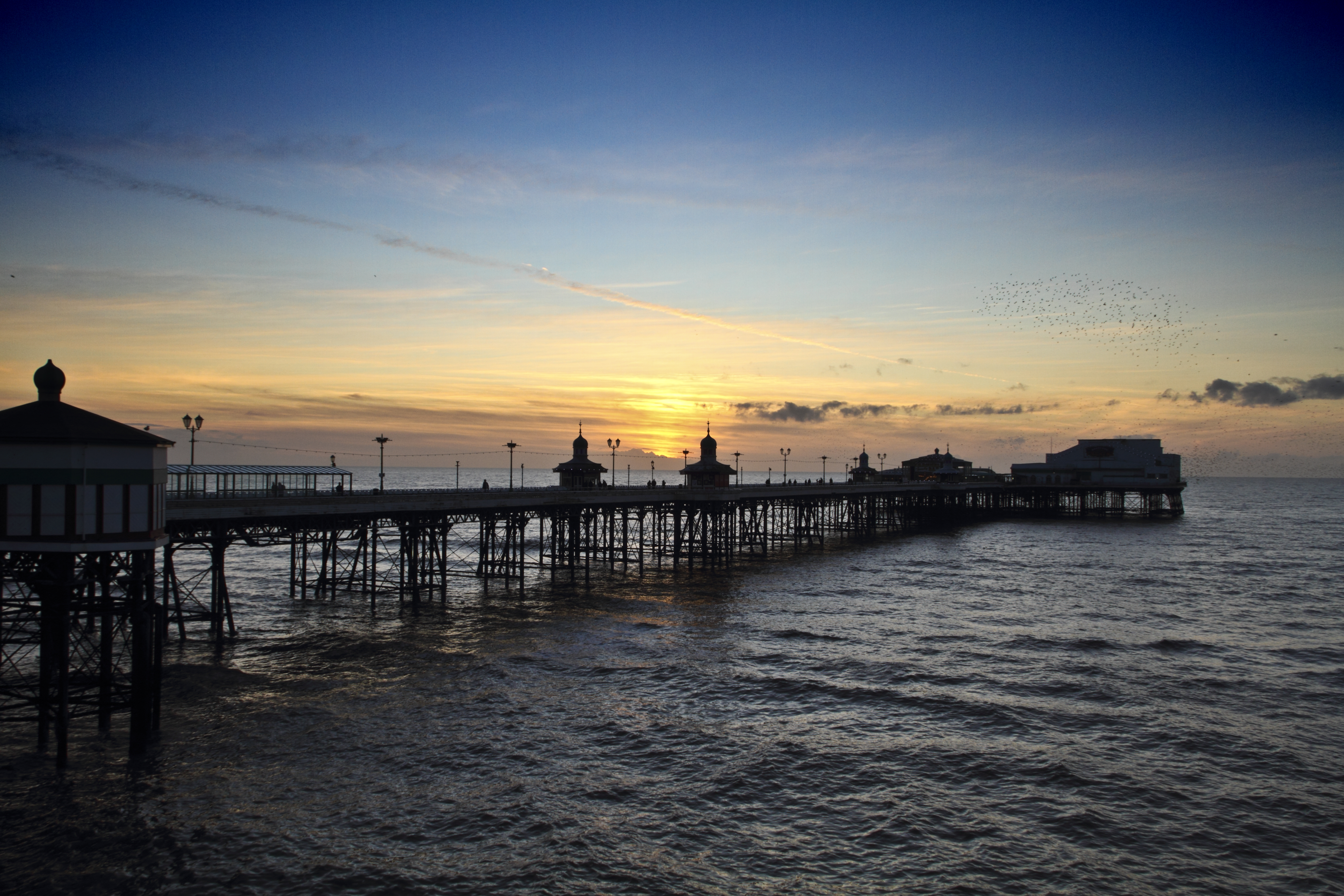 Blackpool north pier sunset photo