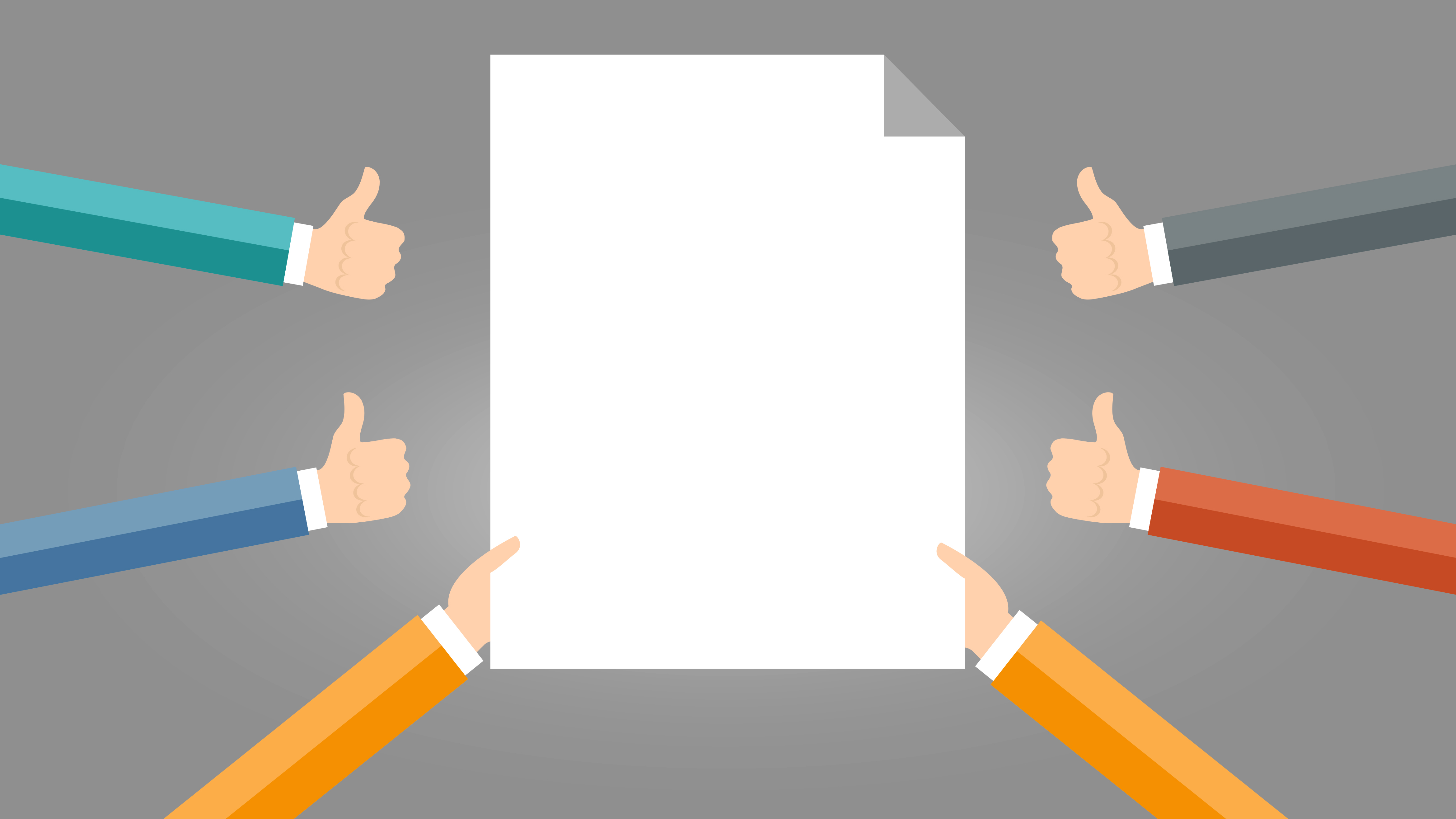 Blank Space - Blank Page Surrounded by Thumbs Up - Agreement Concept, Achievement, Regime, Raised, Profitable, HQ Photo