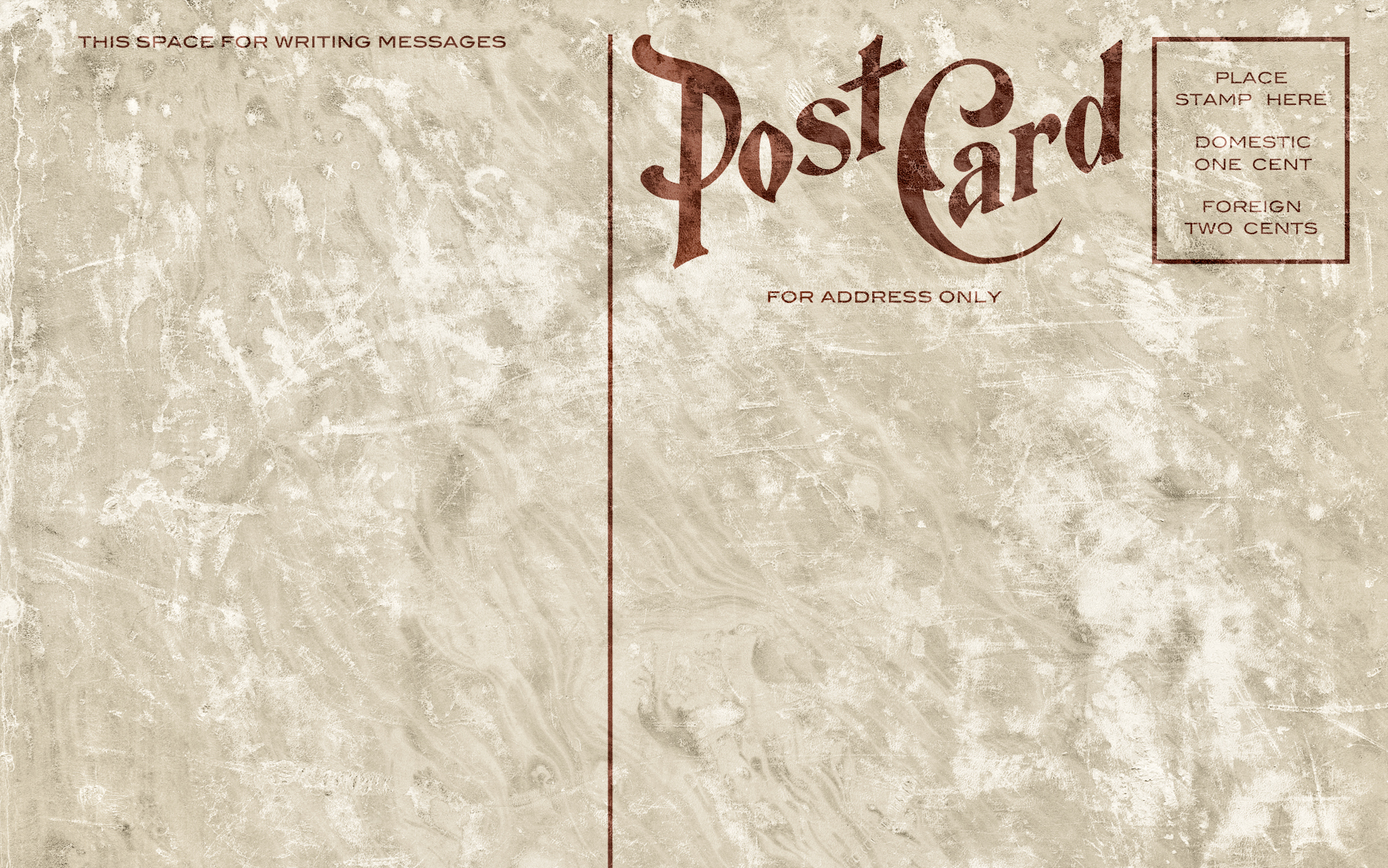 Blank Vintage Postcard - Grunge Edition, Age, Reverse, Retro, Resource, HQ Photo