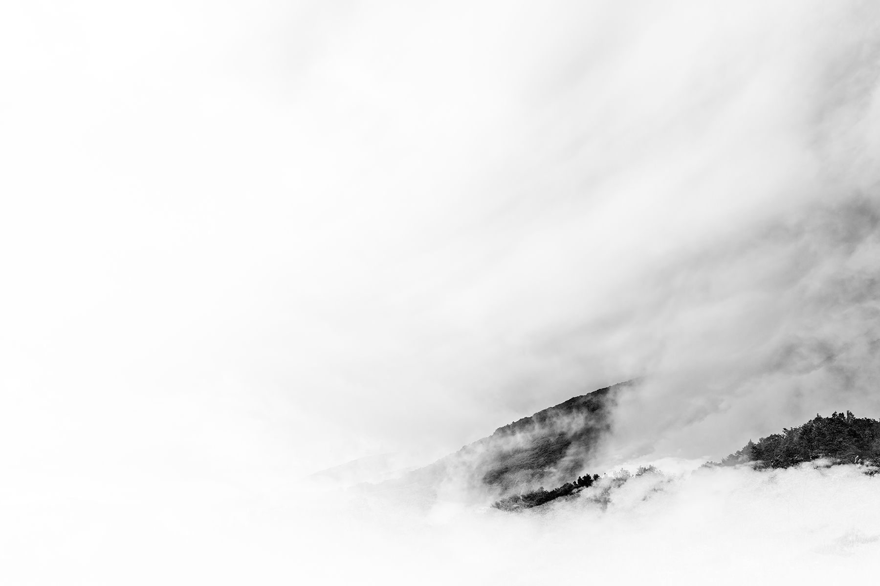 Blinding Mountain Fog, Abstract, Scenery, Scene, Pretty, HQ Photo
