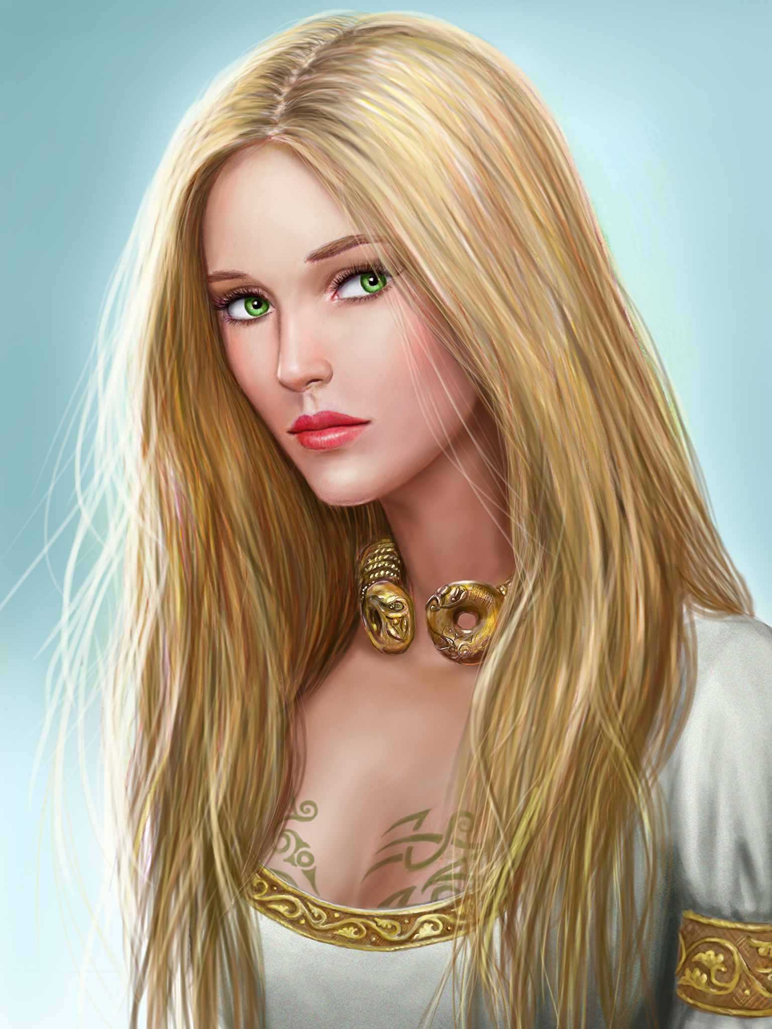 Wallpaper Illustrations to books Blonde girl Asterith 1536x2048