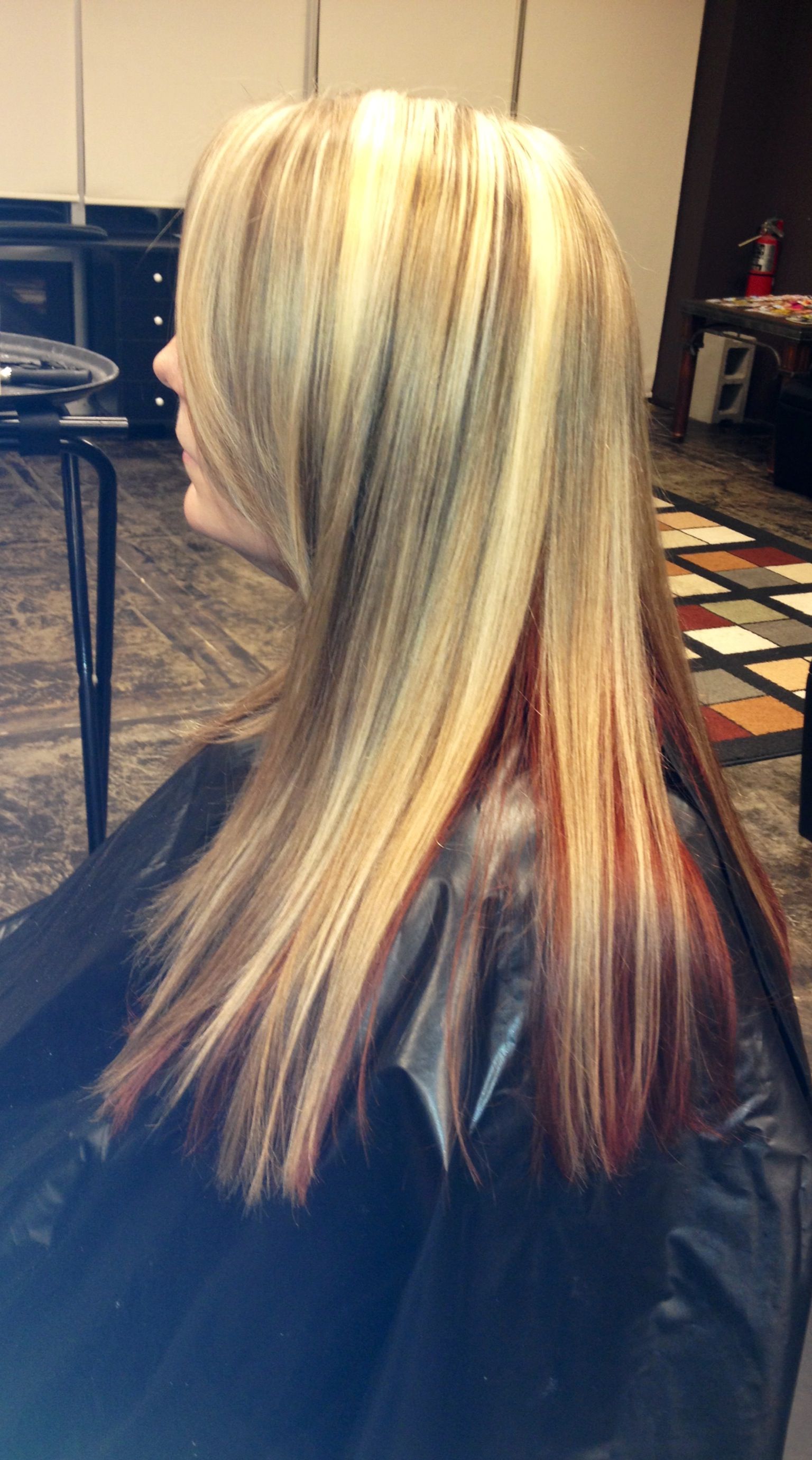 Astonishing Blonde With Red Underneath Love This And Best Hair Color ...