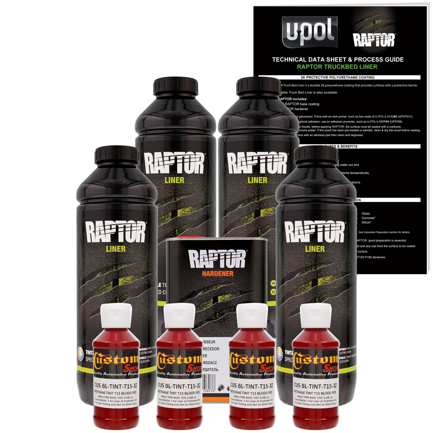 Buy U-POL Raptor Blood Red Urethane Spray-On Truck Bed Liner ...