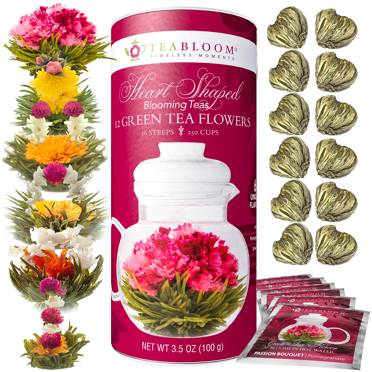 Heart Shaped Blooming Tea | Valentine Flowering Tea | Teabloom