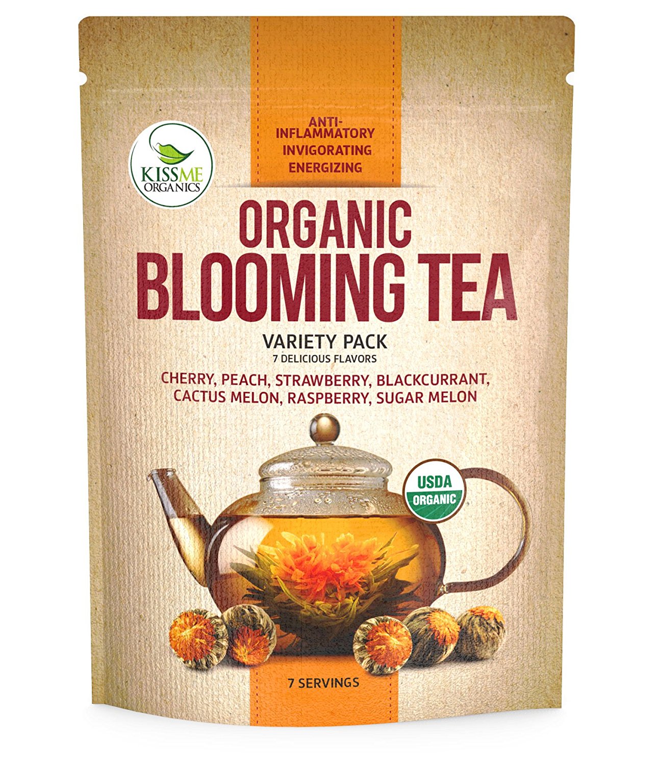 Amazon.com : Blooming Tea - 7 Organic All Natural Flavors of ...