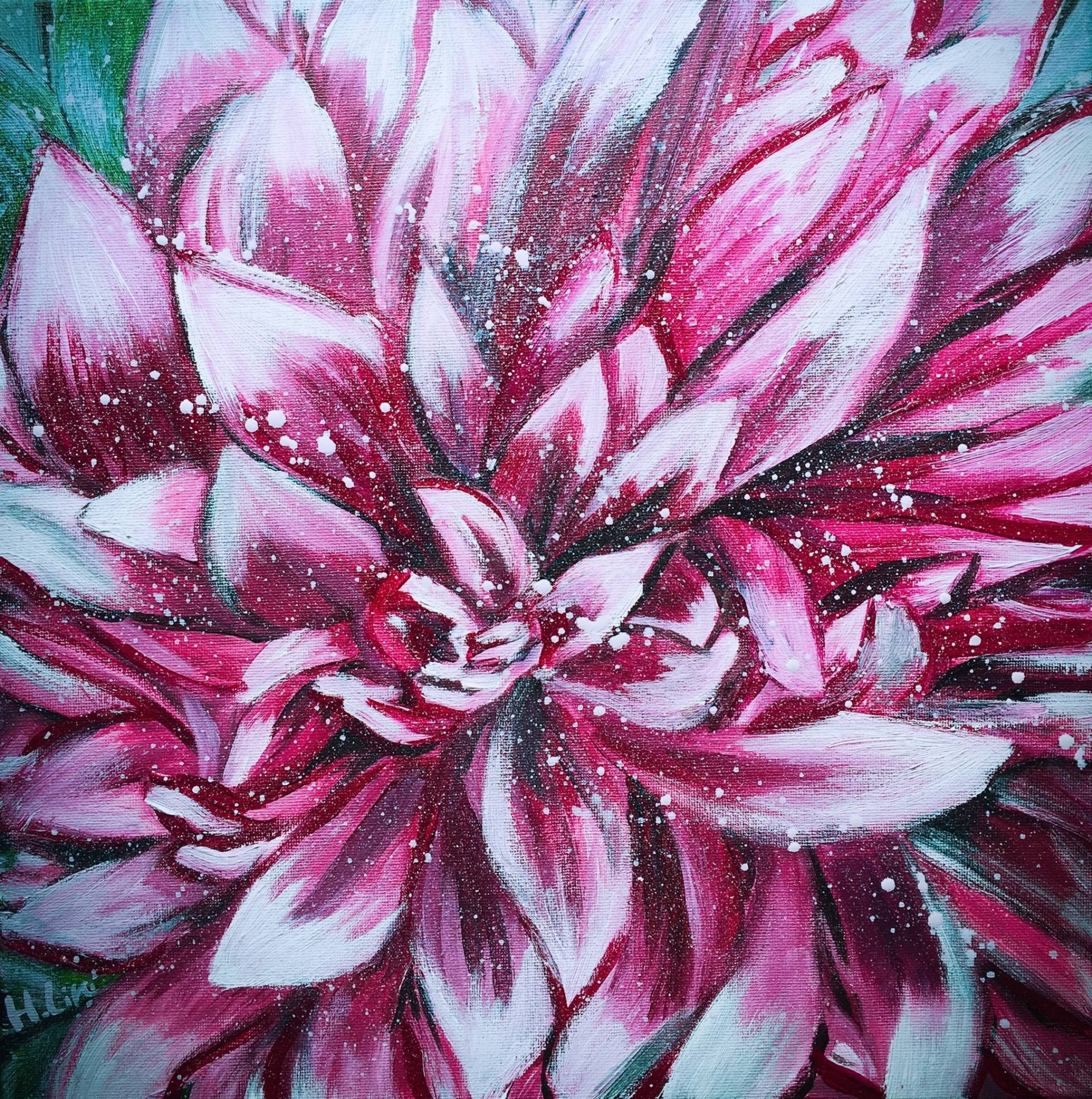 Saatchi Art: BLOOMING -Dahlia Painting by HSIN LIN