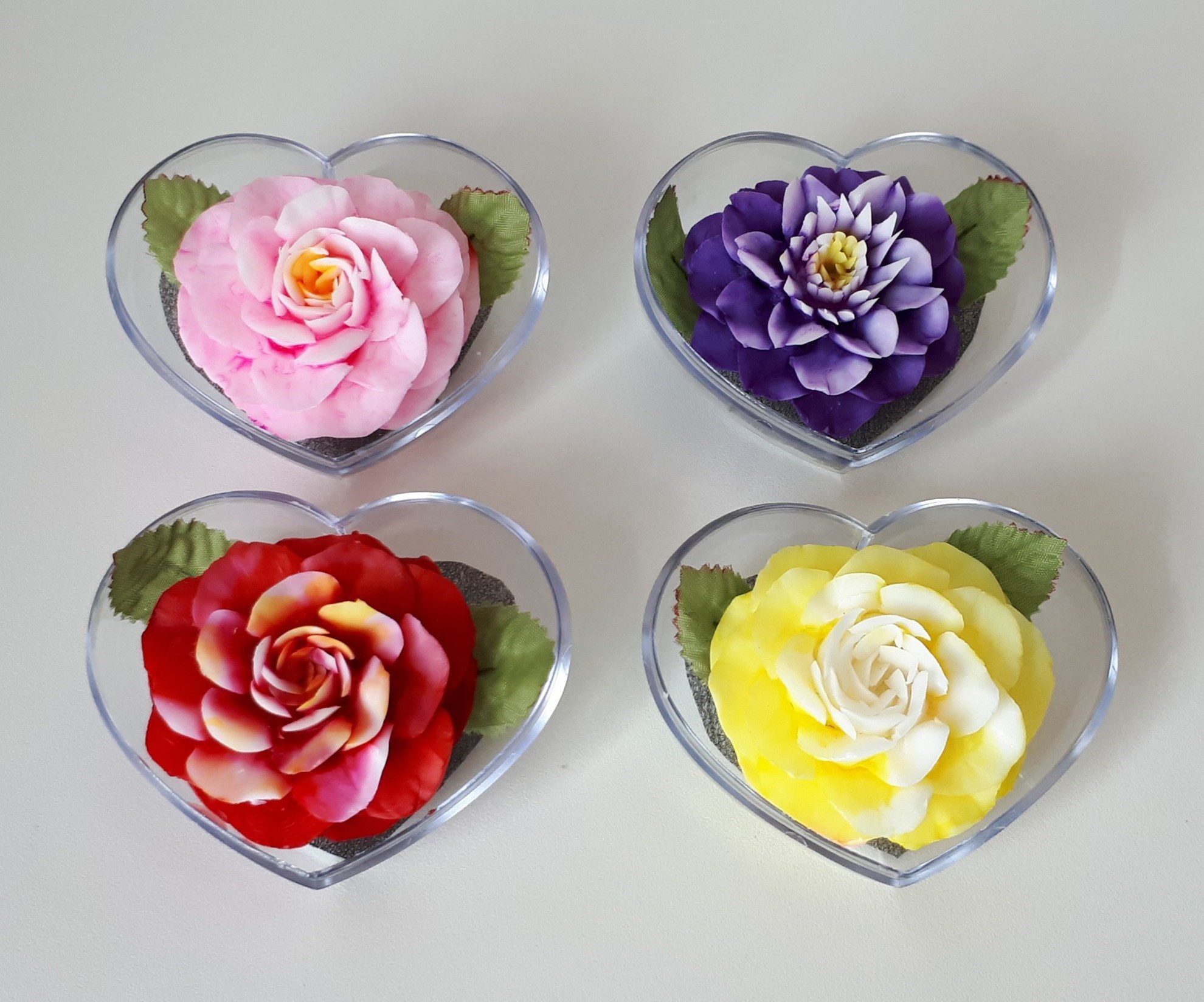 Blooming Flower Set of 4 Hand Carved Decorative Soaps with Jasmine ...