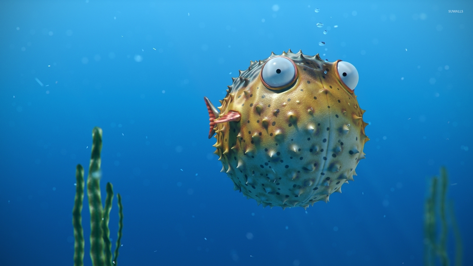 Blowfish in an aquarium wallpaper - Digital Art wallpapers - #52575