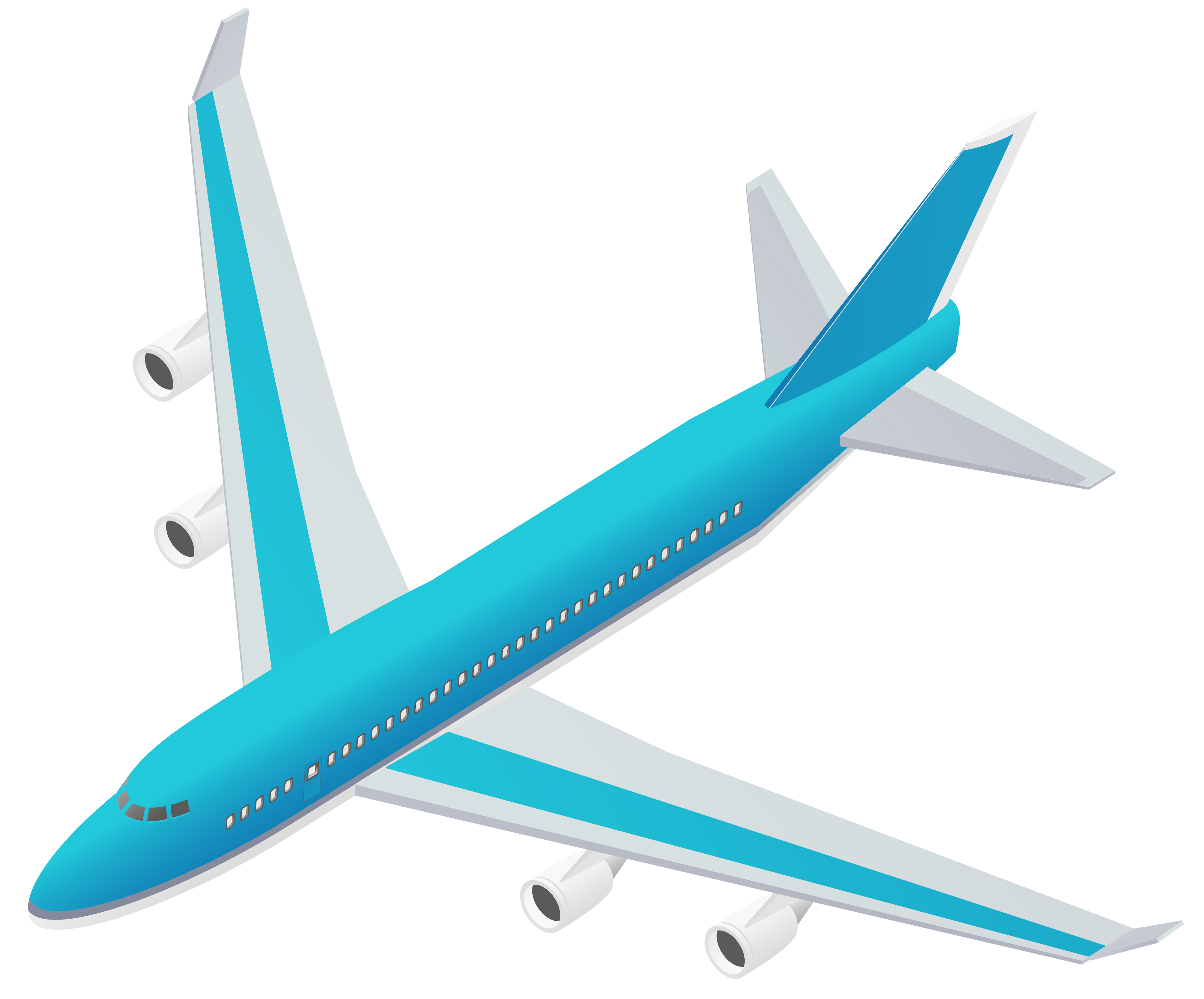 Blue Airplane Transparent PNG Vector Clipart | Gallery Yopriceville ...