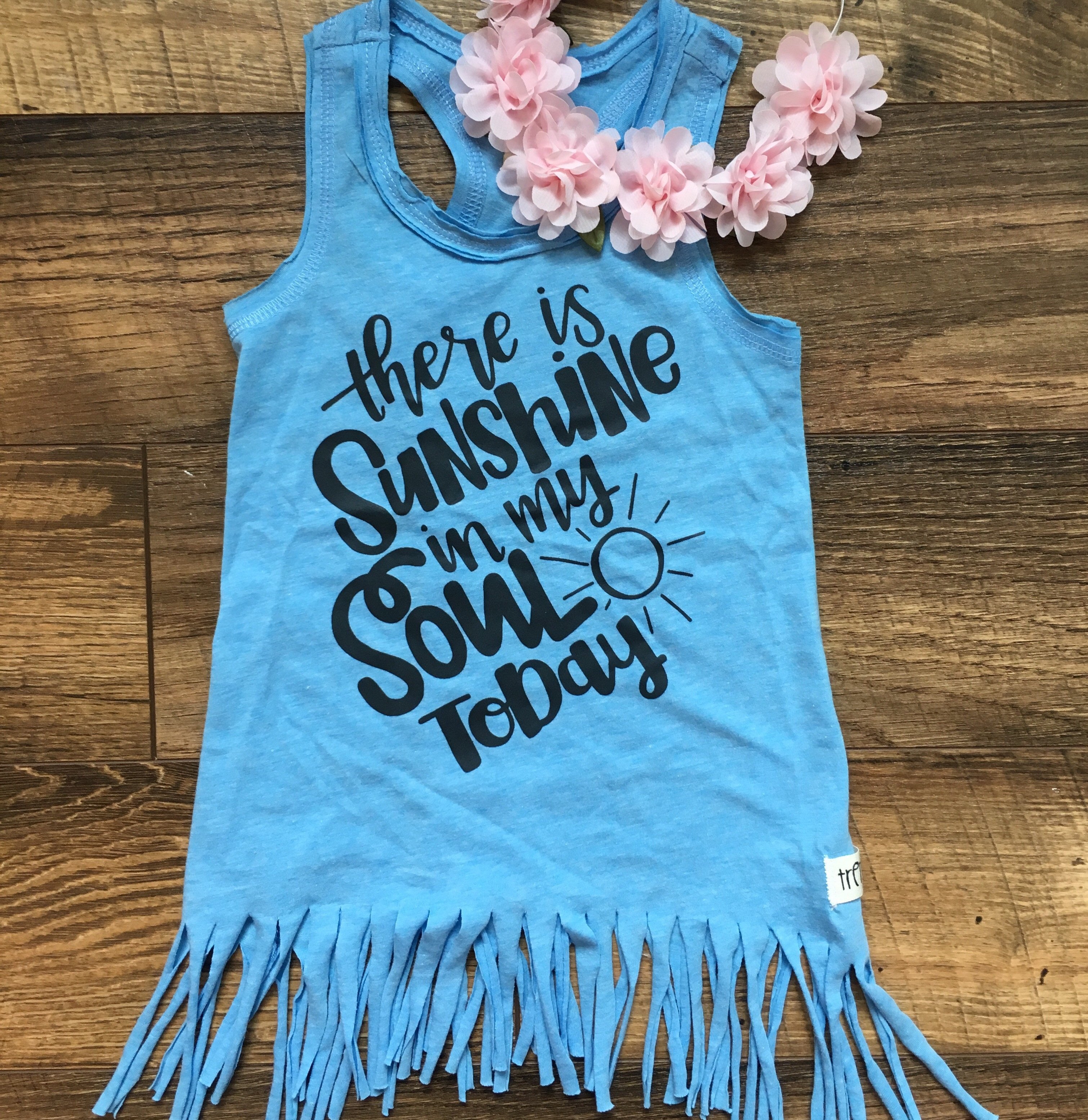 Sunshine in my soul blue fringe dress – Trendy Bubs