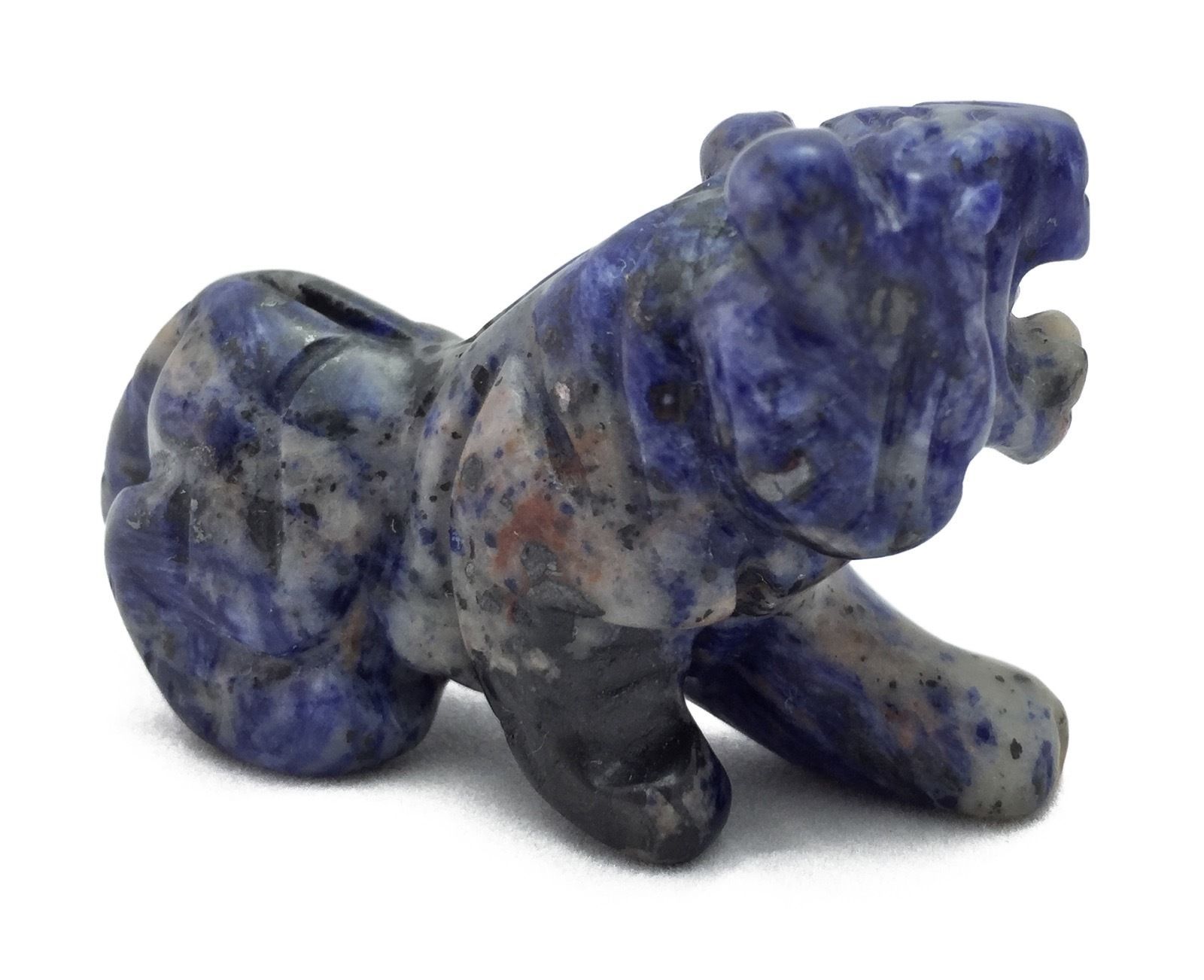 Tiger Blue Sodalite Hand Carved Gemstone Animal Totem Statue Stone ...