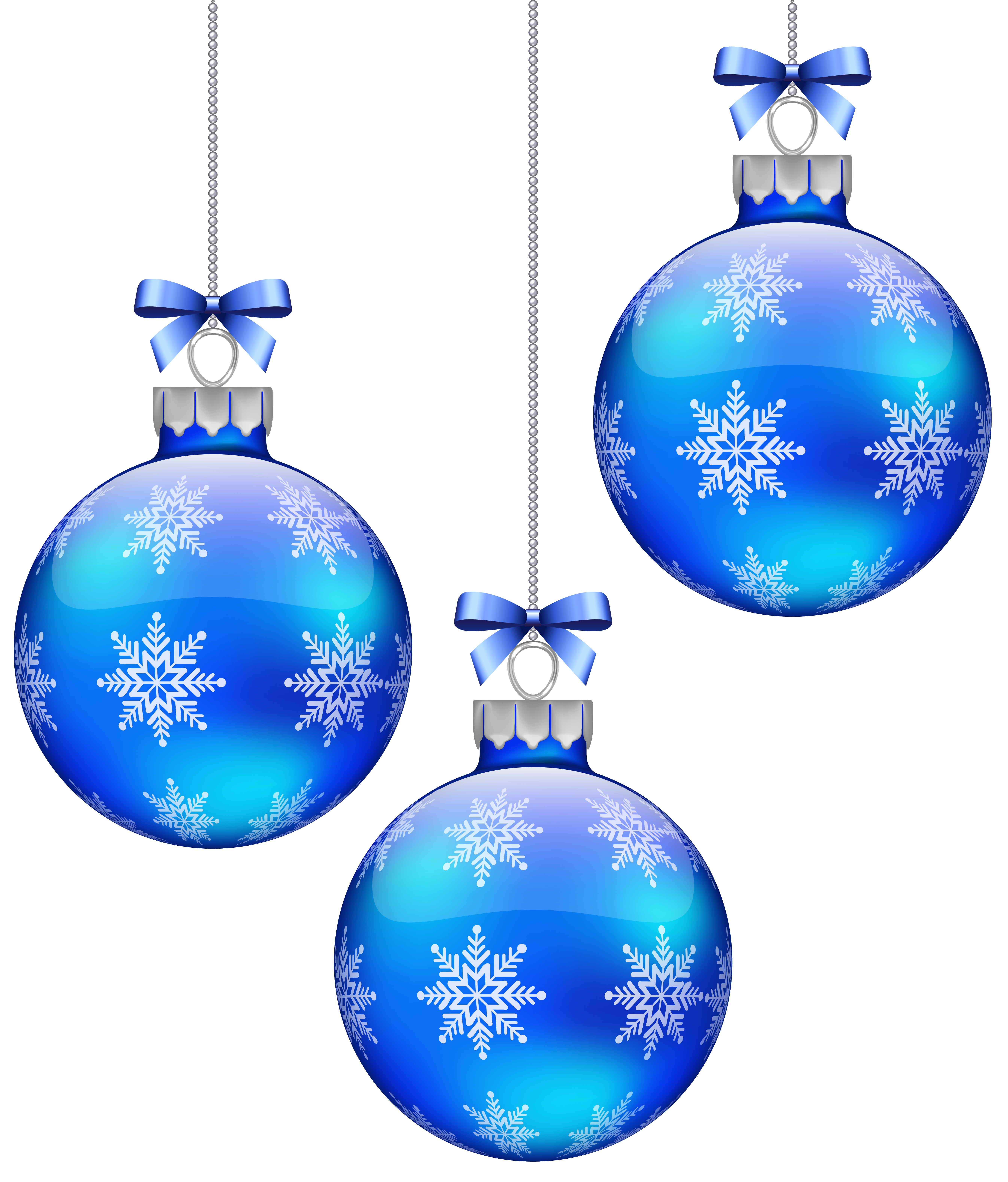 Blue Christmas Balls Decoration PNG Clipart Image | Gallery ...