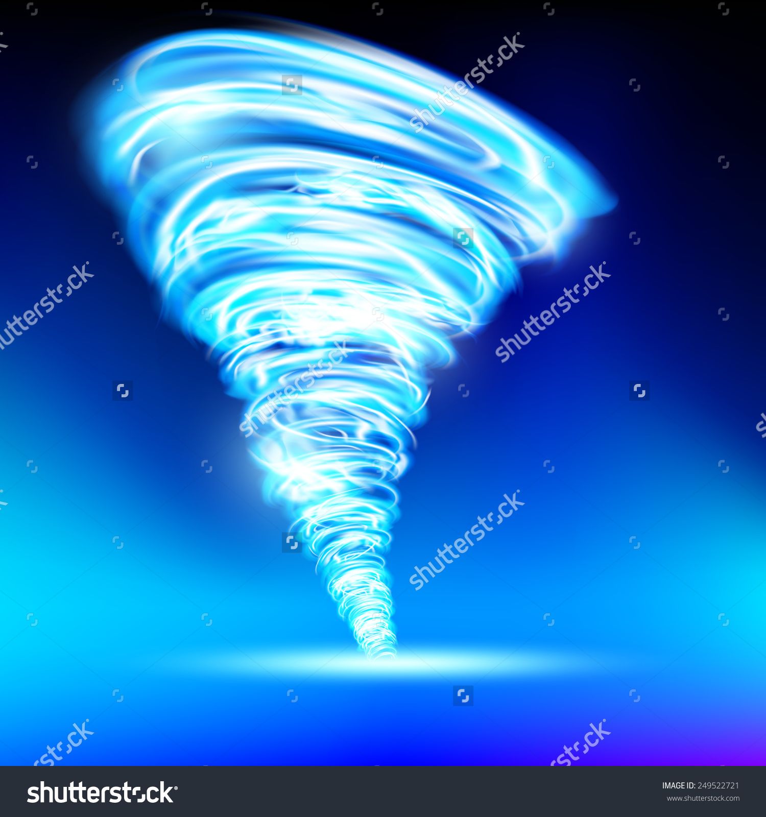 Tornado Consisting Of Blue Flame Stock Vector Illustration ...